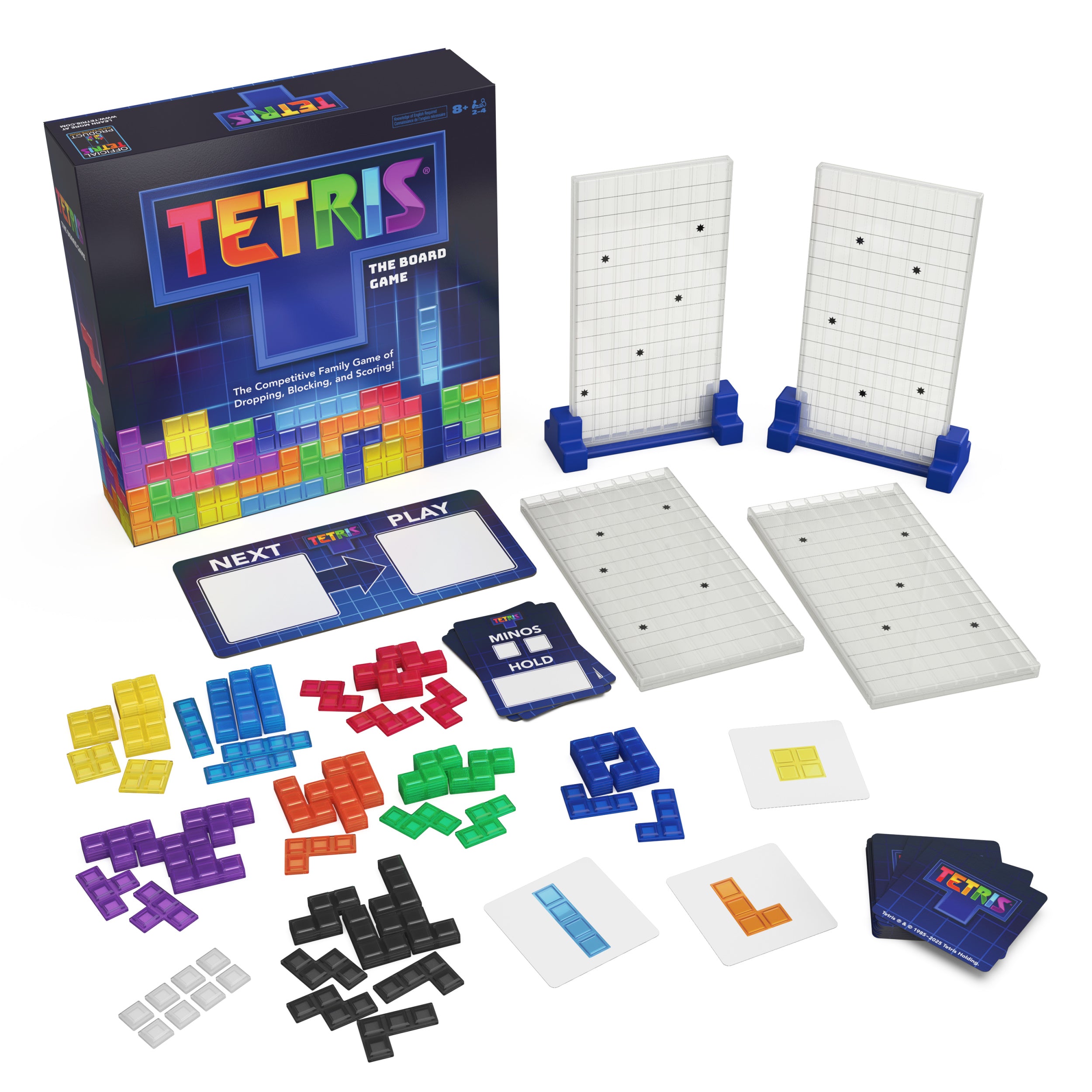 Spin Master Games, Tetris: The Board Game, Play the Classic Puzzle Game Tetris in Real Life, Multiplayer Head-to-Head Puzzle Challenge for Kids, Adults & Family, 2-4 Players, for Ages 8 & Up