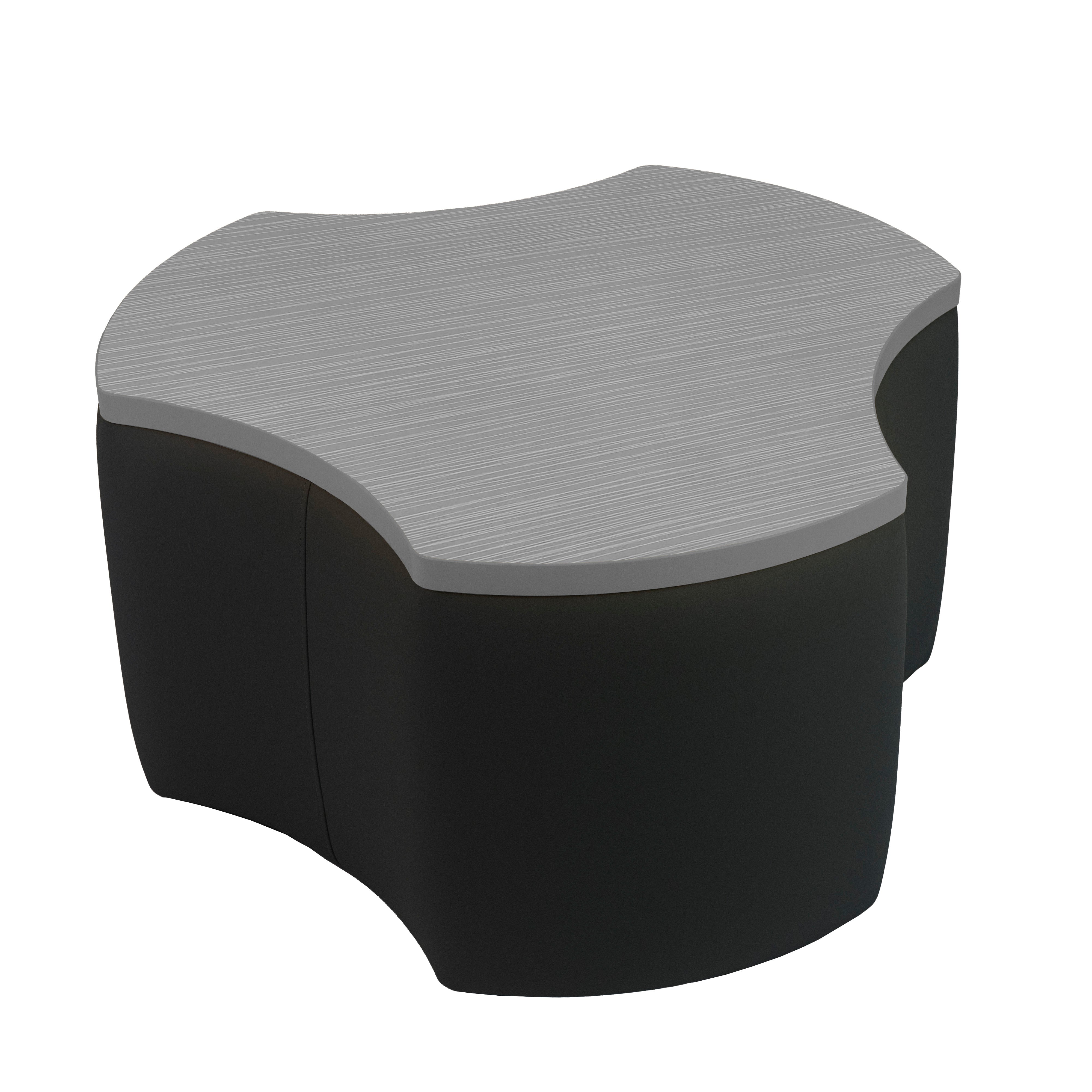 Pro Series Upholstered Cog Ottoman Table 18" Height - Black/Cosmic Strandz
