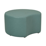 Pro Series Upholstered Crescent Ottoman 18" Height - Sky Blue Crosshatch