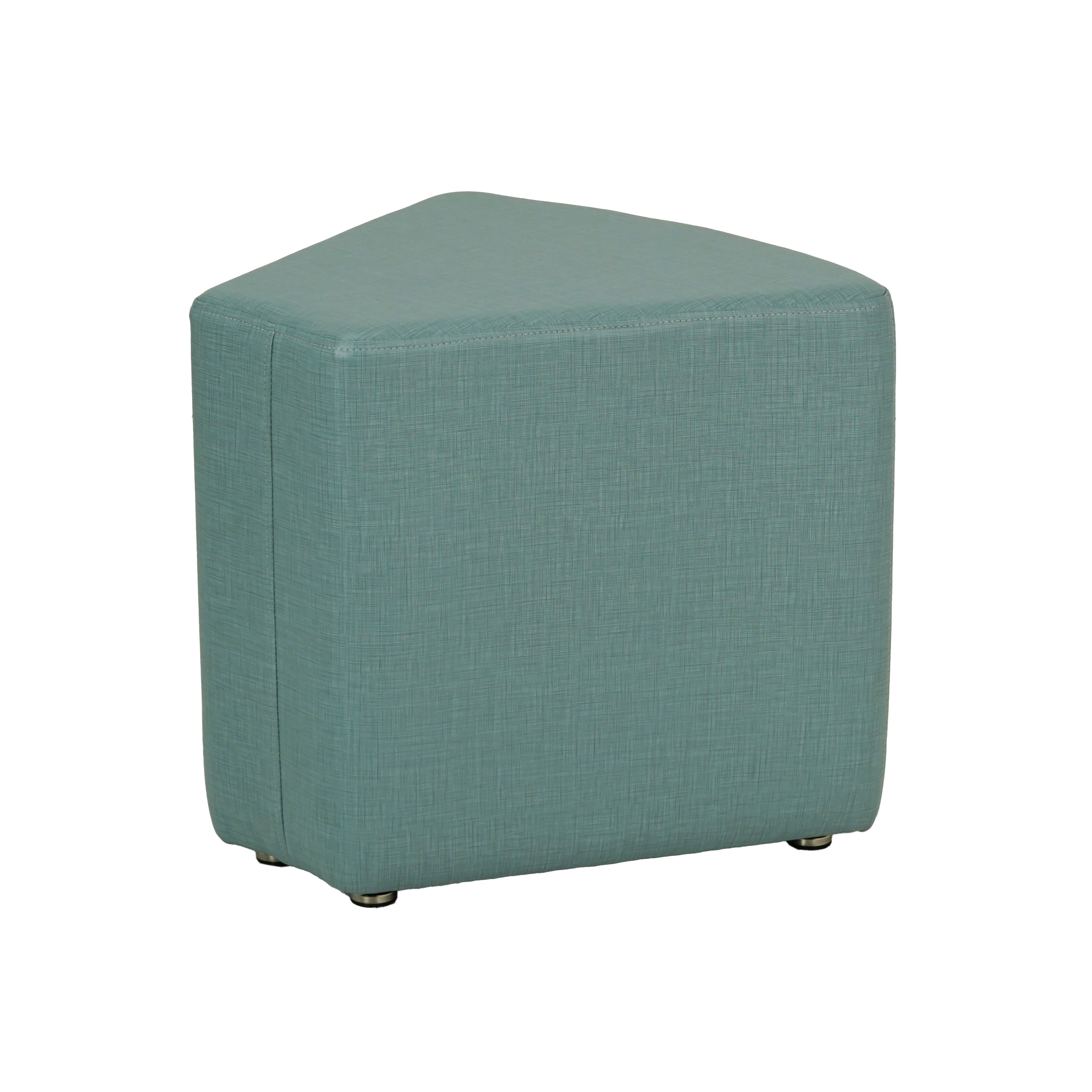 Pro Series Upholstered Wedge Ottoman 18" Height - Sky Blue Crosshatch