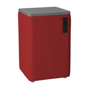 Pro Series Upholstered 18" x 18" Square Ottoman Table with Tech Panel 28" Height - Crimson/Cosmic Strandz