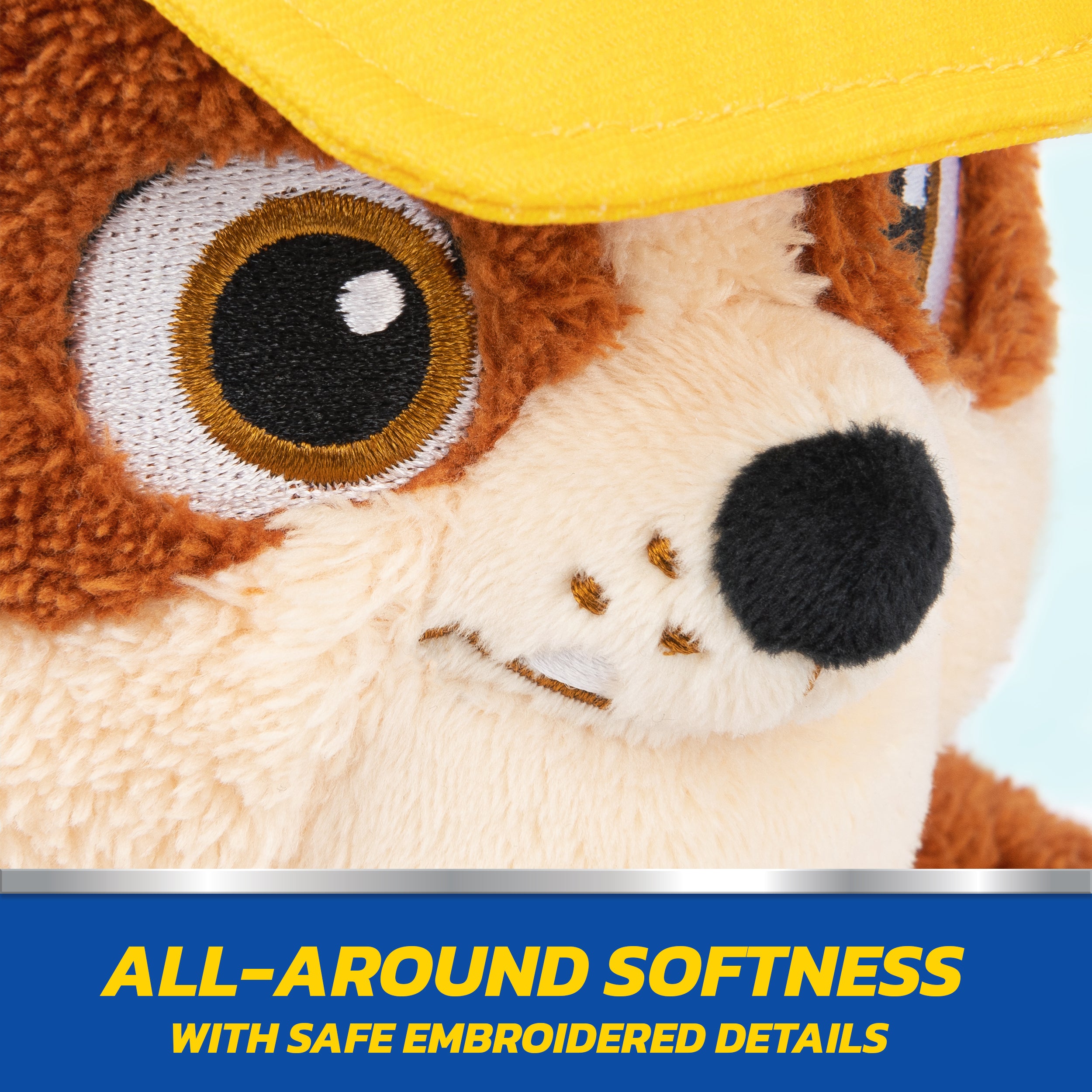 GUND PAW Patrol Official Rubble Take Along Buddy Plush Toy, Premium Stuffed Animal for Ages 1 & Up, Yellow/Brown, 13”