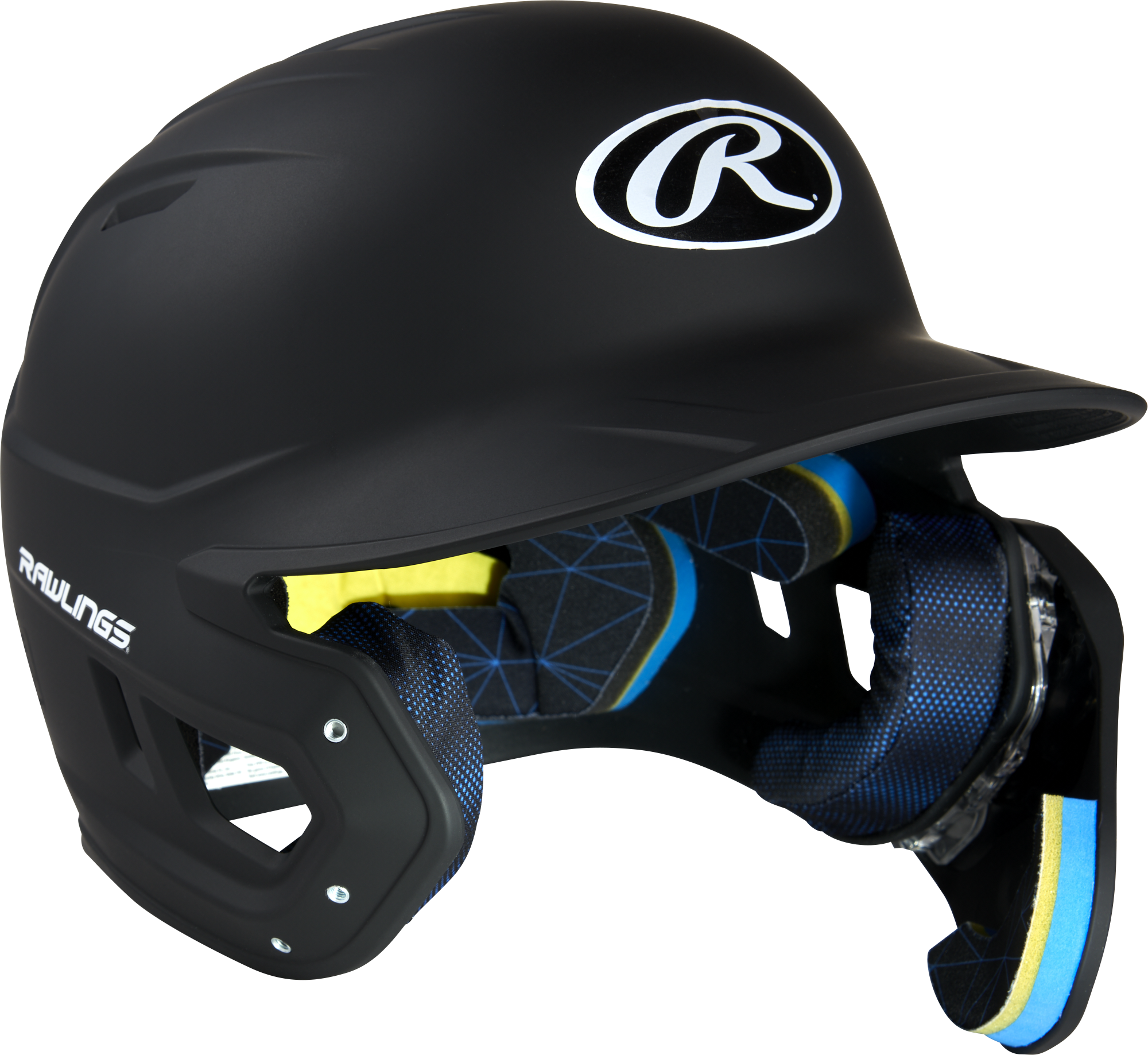 Rawlings Mach Adjust With Rhb Extension Matte Senior Batting Helmet - Black