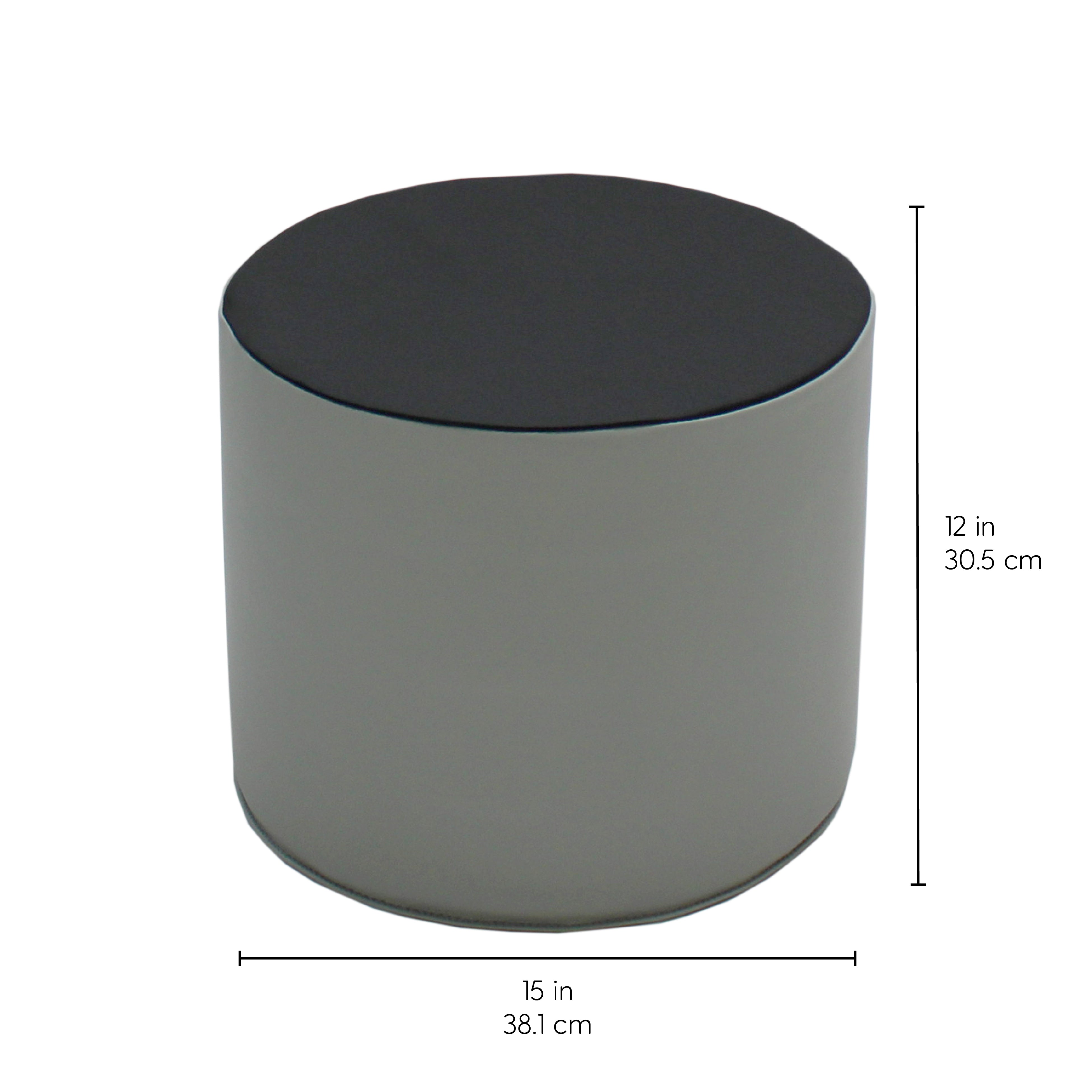 SoftScape 15" Round Accent Ottomans, 4-Piece - Gray