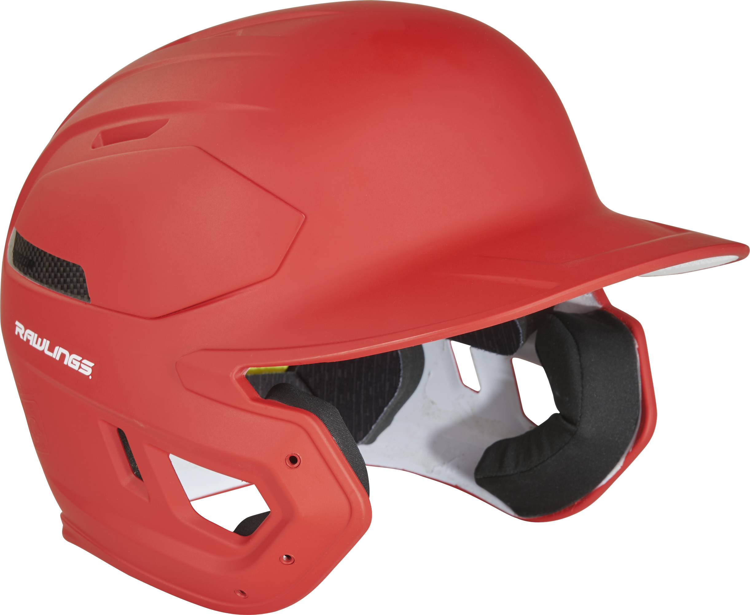 Rawlings Mach Carbon Adult 1-Tone Baseball Helmet - Small - Scarlet