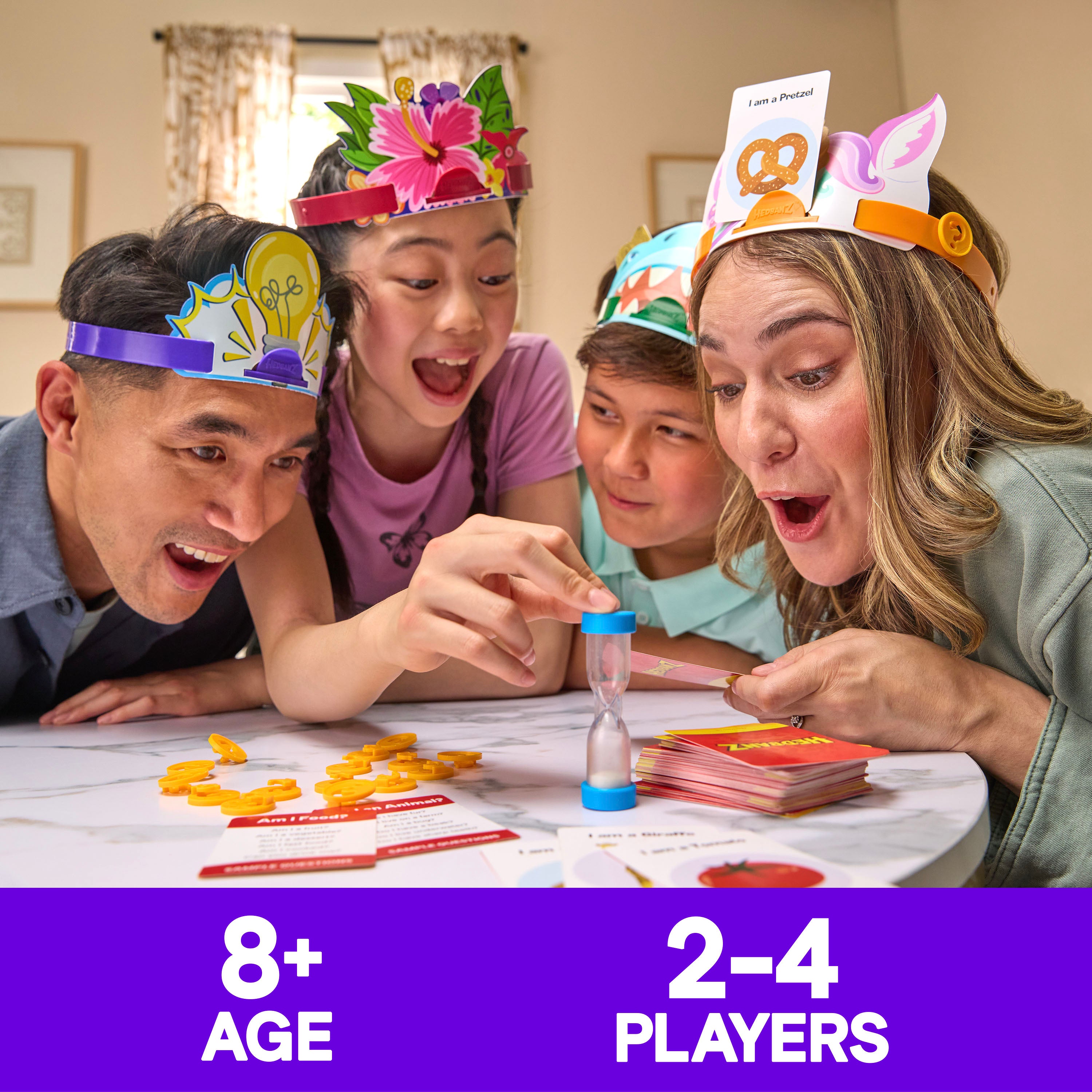 Spin Master Games, Hedbanz 3rd Edition with New Cards & Headbands, Picture Guessing Card Game, Quick Questions & Fast Fun, Easy to Play for Family & Kids, 2-6 Players, for Ages 6 & Up