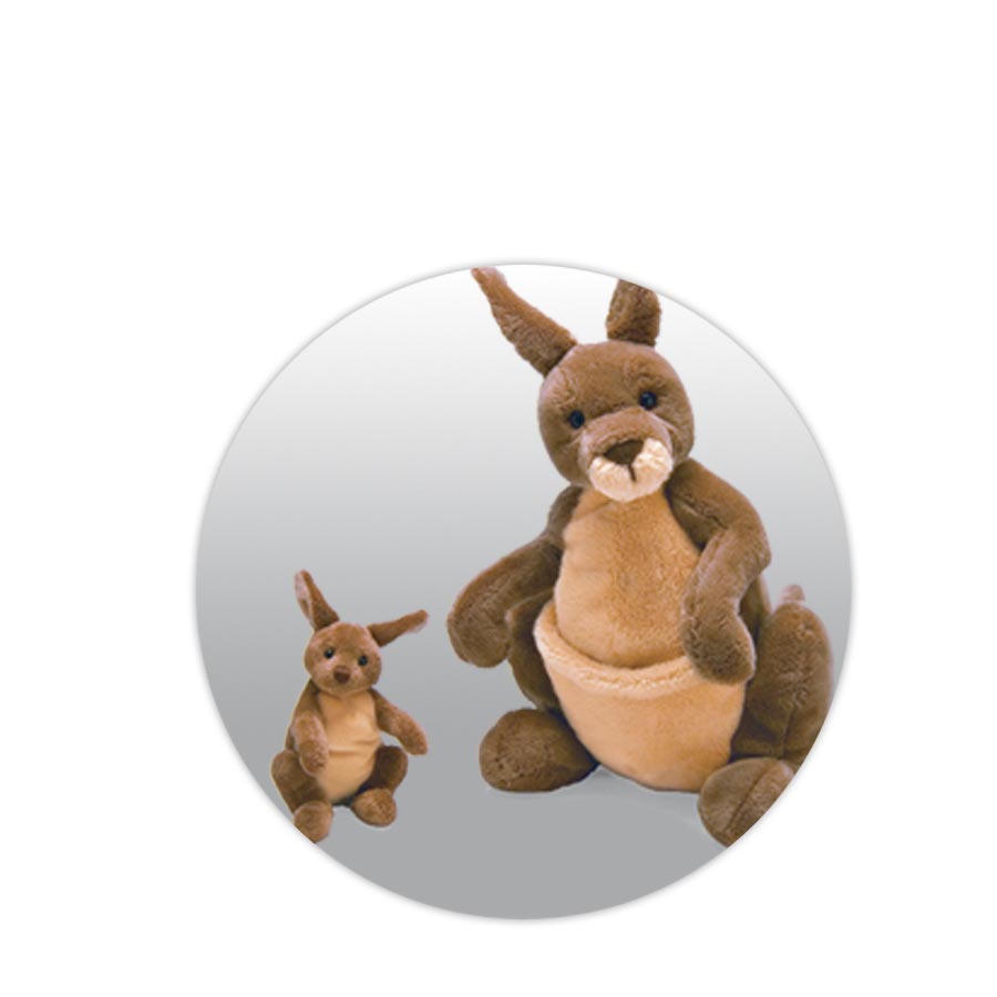 GUND Jirra Kangaroo with Removable Joey Plush, Stuffed Animal for Ages 1 and Up, Brown, 10”