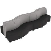 Pro Series Connect Edged Crest Seating, 12-Piece Set - Black/Gray