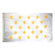 3X5 FT NYL-GLO FLEUR DE LIS WH/23GLD