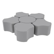 Pro Series 18" Height Cog Ottoman Set, 6-Piece - Gray
