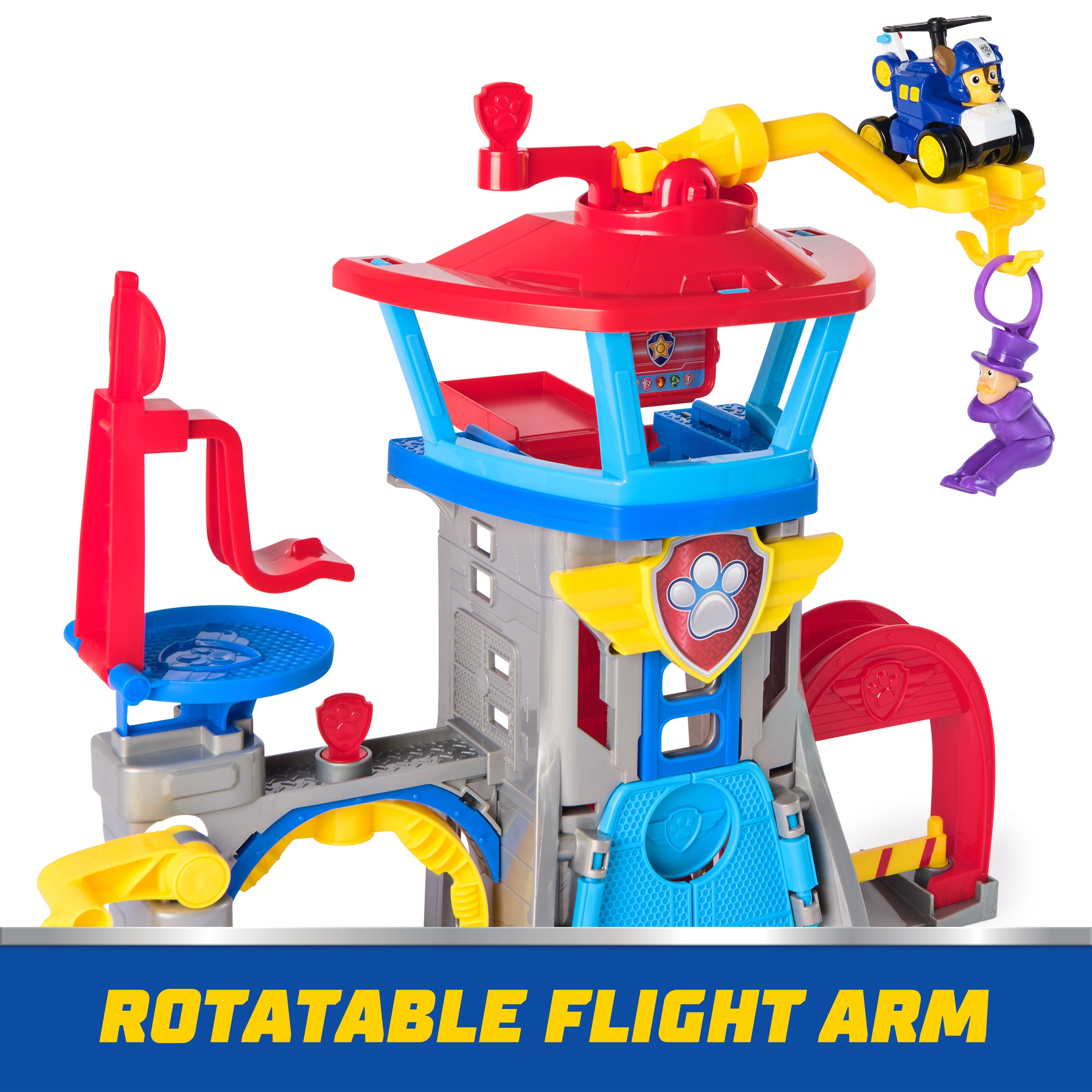 PAW Patrol: Air Rescue, Pup Squad Adventure Bay Airport Playset, with Chase Toy Car & PAW Patrol Vehicle Launcher, Kids Toys for Boys and Girls 3+