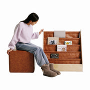 Rustic Birch Sling Book Display - Hazelnut