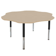 60" Flower La Madera Activity Table with Adjustable Super Legs - Maple Grain/Black
