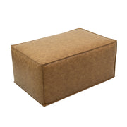 Rustic Overstuffed 36" x 24" Rectangle Ottoman, 16" Height - Pecan