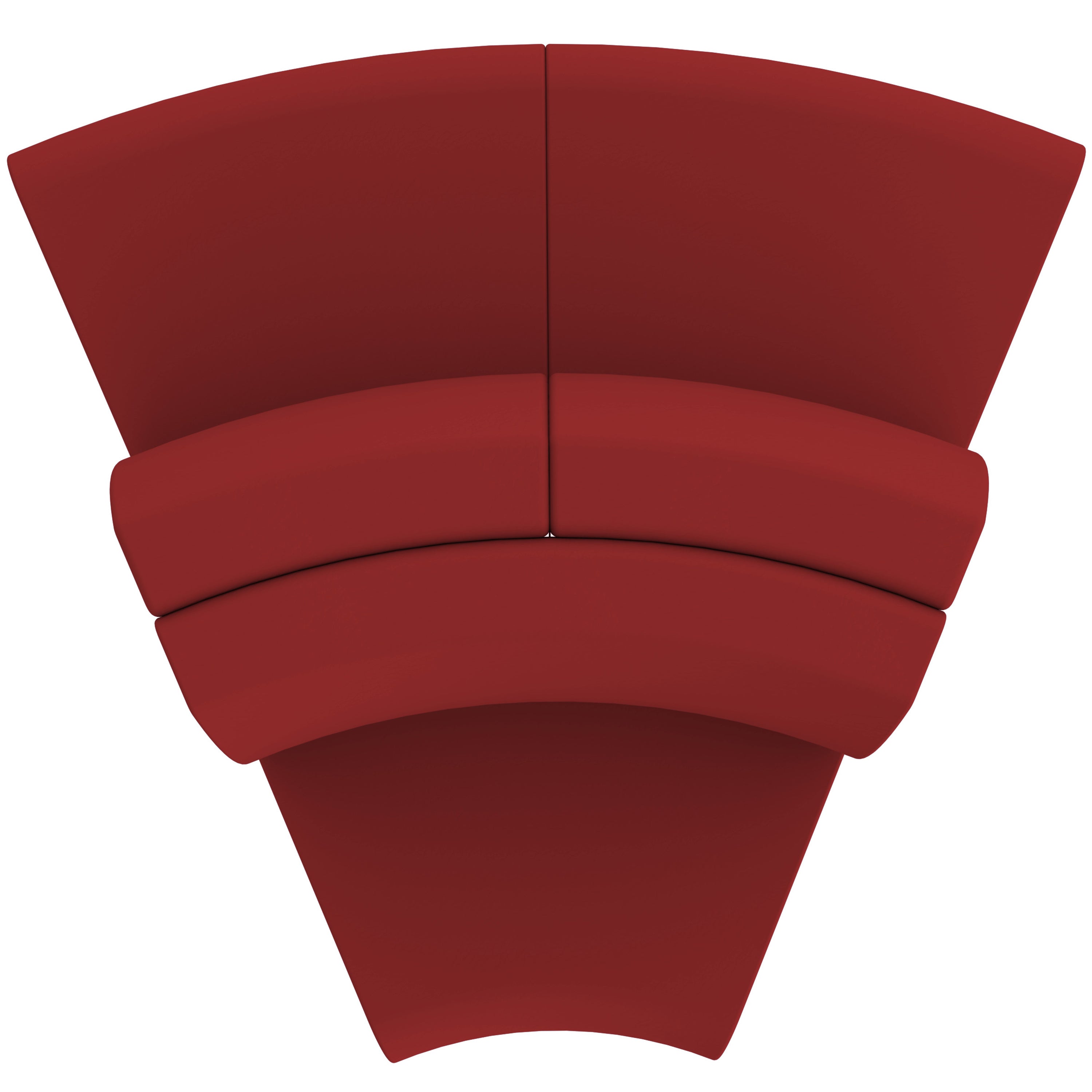Pro Series Connect Edged Ripplet Seating, 3-Piece Set - Crimson