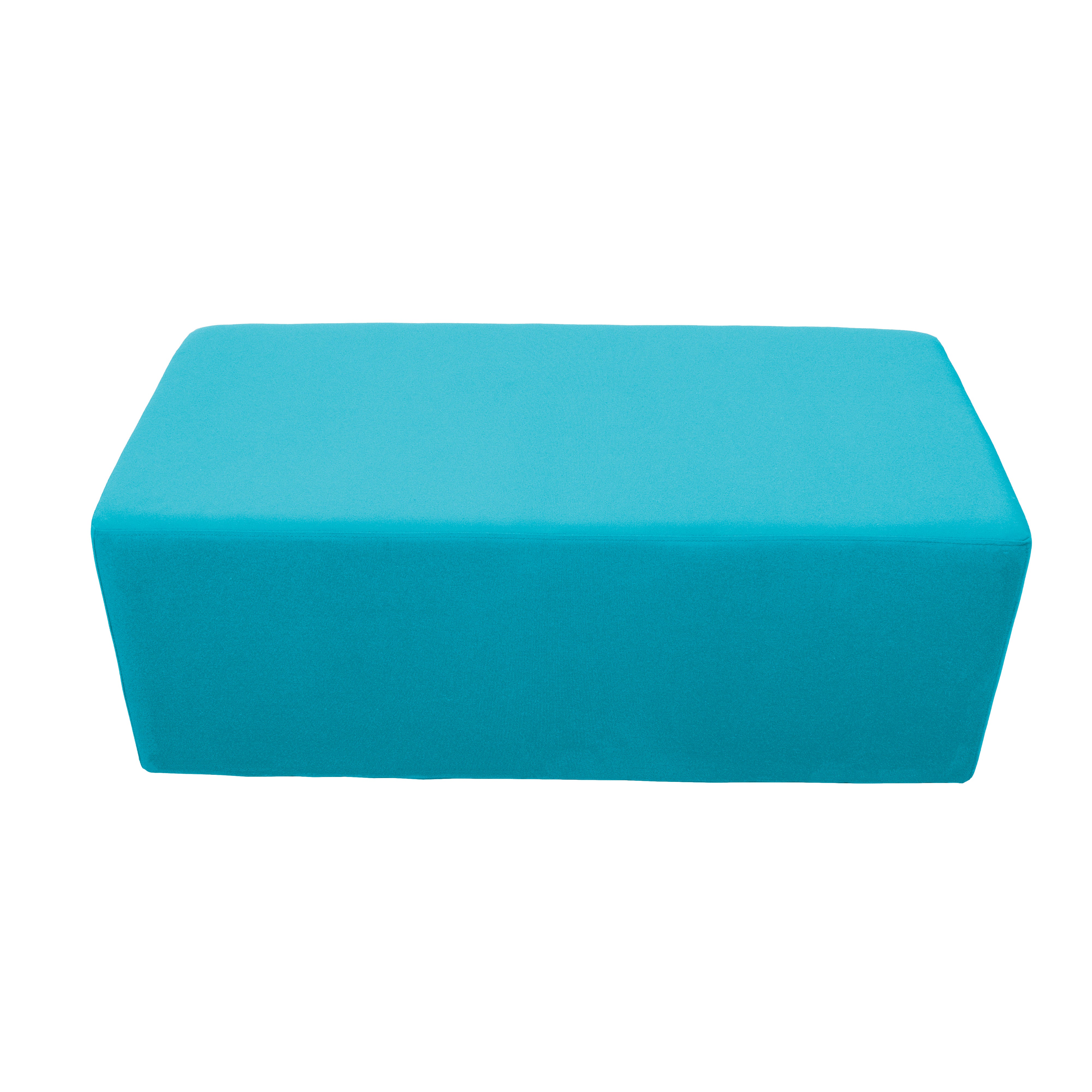 Outdoor 24" x 48" Rectangle Ottoman with Sunbrella®, 18" H - Canvas Aruba