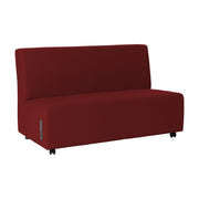 Pro Series Upholstered Armless Mobile Sofa with Tech Panel - Crimson
