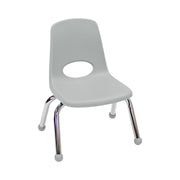 10" Stack Chair with Ball Glides - Light Gray
