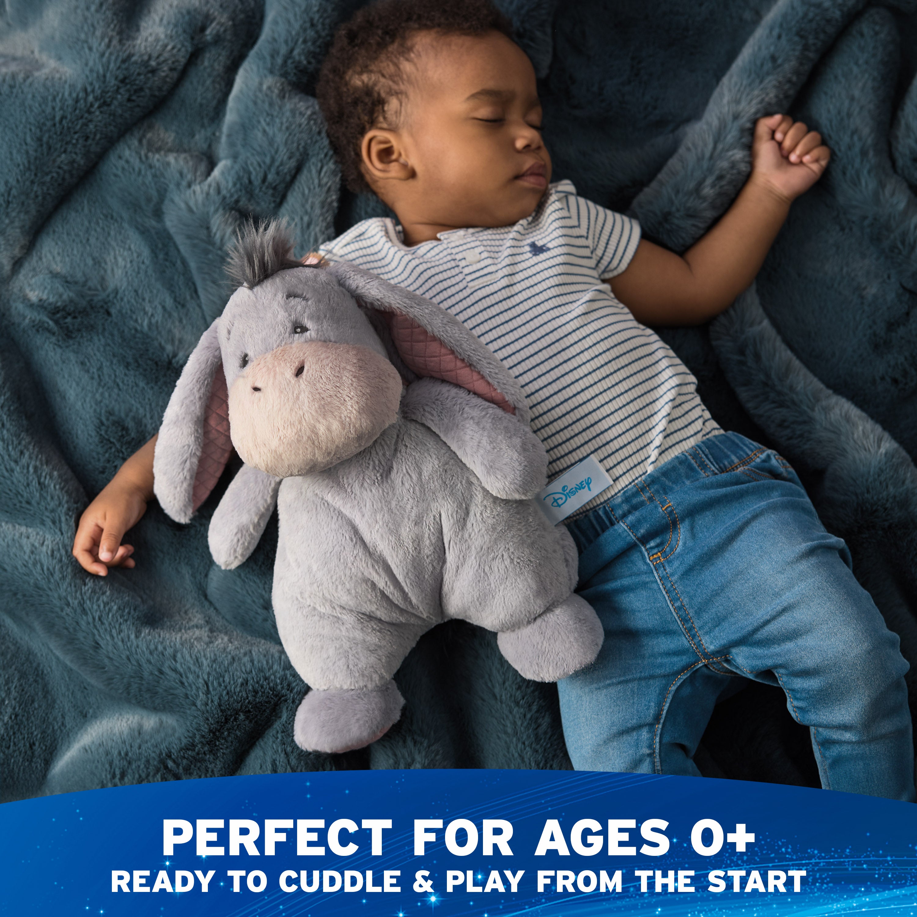GUND Disney Official Eeyore Oh So Snuggly Plush, Winnie the Pooh, Eeyore Donkey Stuffed Animal for Ages 1 and Up, Grey, 12.5”