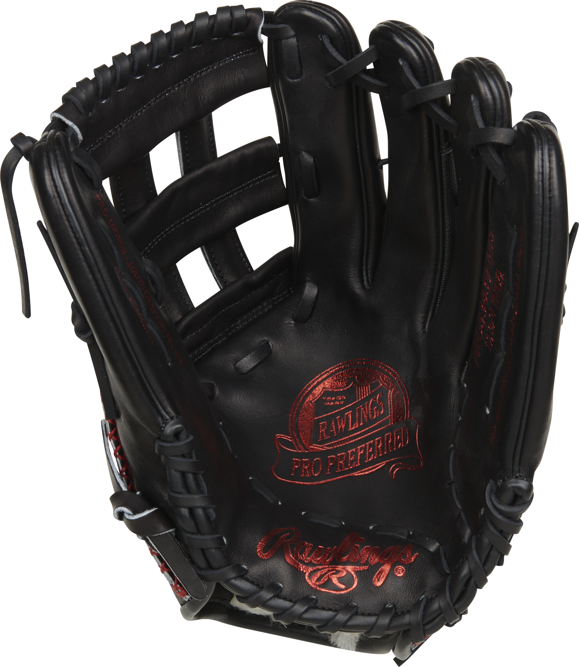 Rawlings Pro Preferred Series 12.75-Inch Baseball Glove - Right Hand Thrower - Black/Speedshell