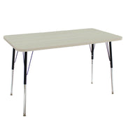 24" x 48" Rectangle La Madera Activity Table with Standard Legs - Asian Sand/Black