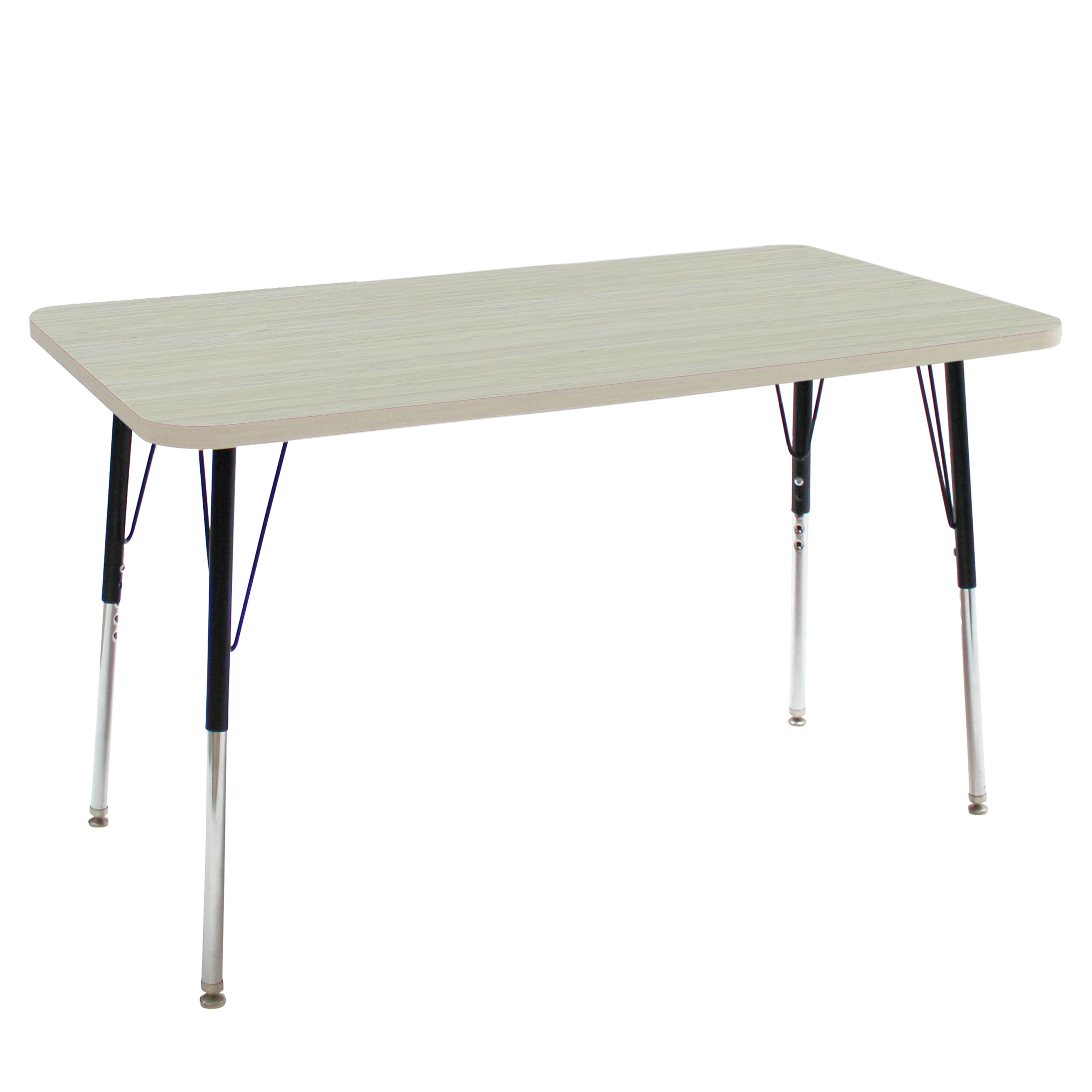 24" x 48" Rectangle La Madera Activity Table with Standard Legs - Asian Sand/Black