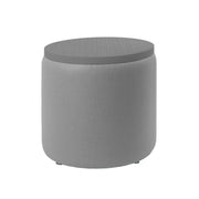 Pro Series Upholstered 18" Round Ottoman Table 18" Height - Slate Gray Crosshatch/Cosmic Strandz