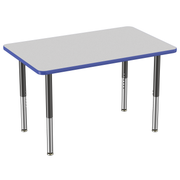 30" x 48" Rectangle T-Molding Activity Table with Adjustable Super Legs - Gray/Blue/Black