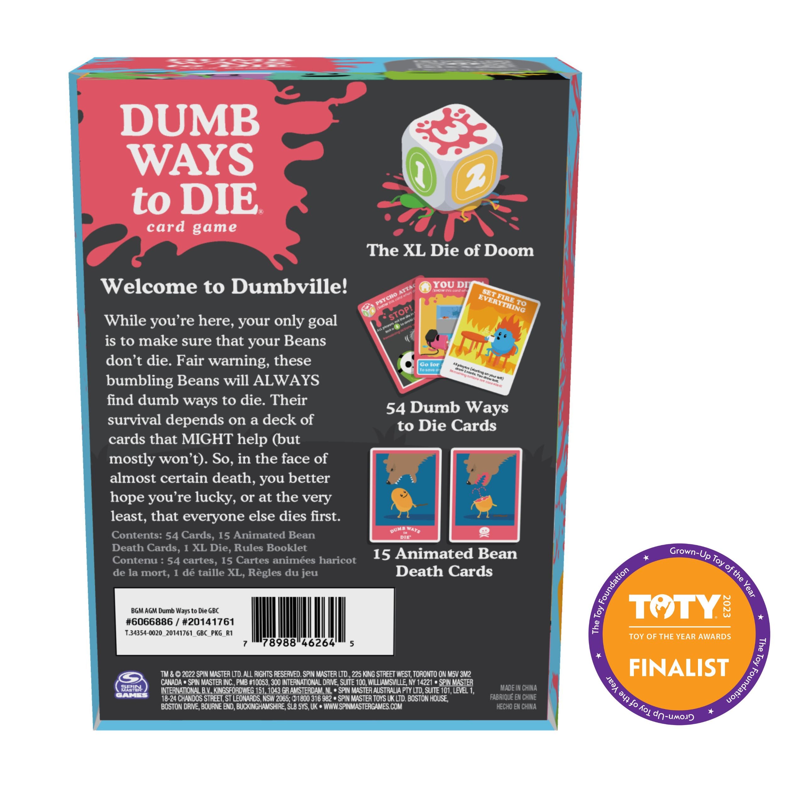 Spin Master Games, Dumb Ways to Die, The Viral Meme Card Game from YouTube and TikTok, Survival Strategy Fun, 2-5 Players, for Ages 12 & Up