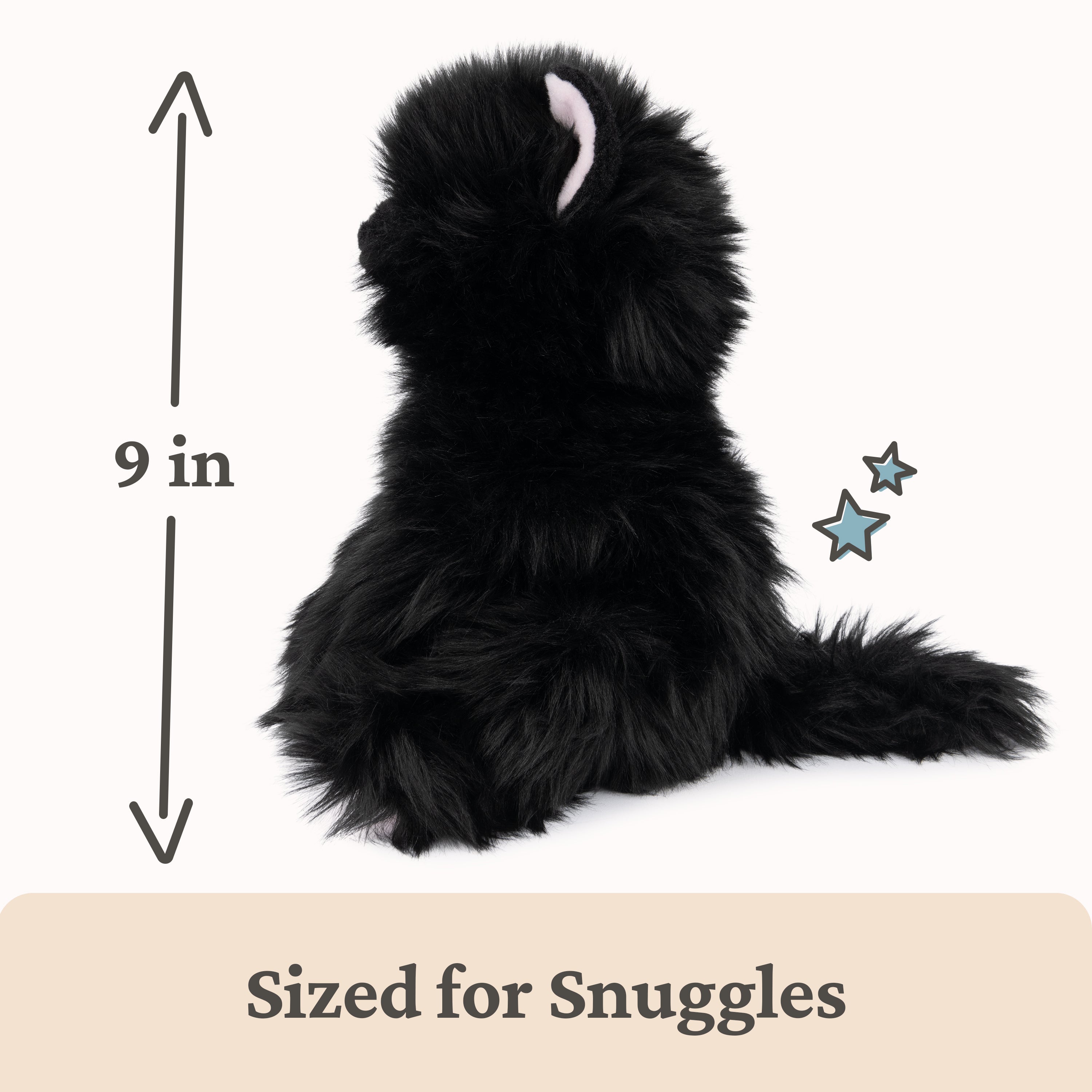 GUND Xavier Kitten Plush, Premium Cat Stuffed Animal for Ages 1 and Up, Black, 9”