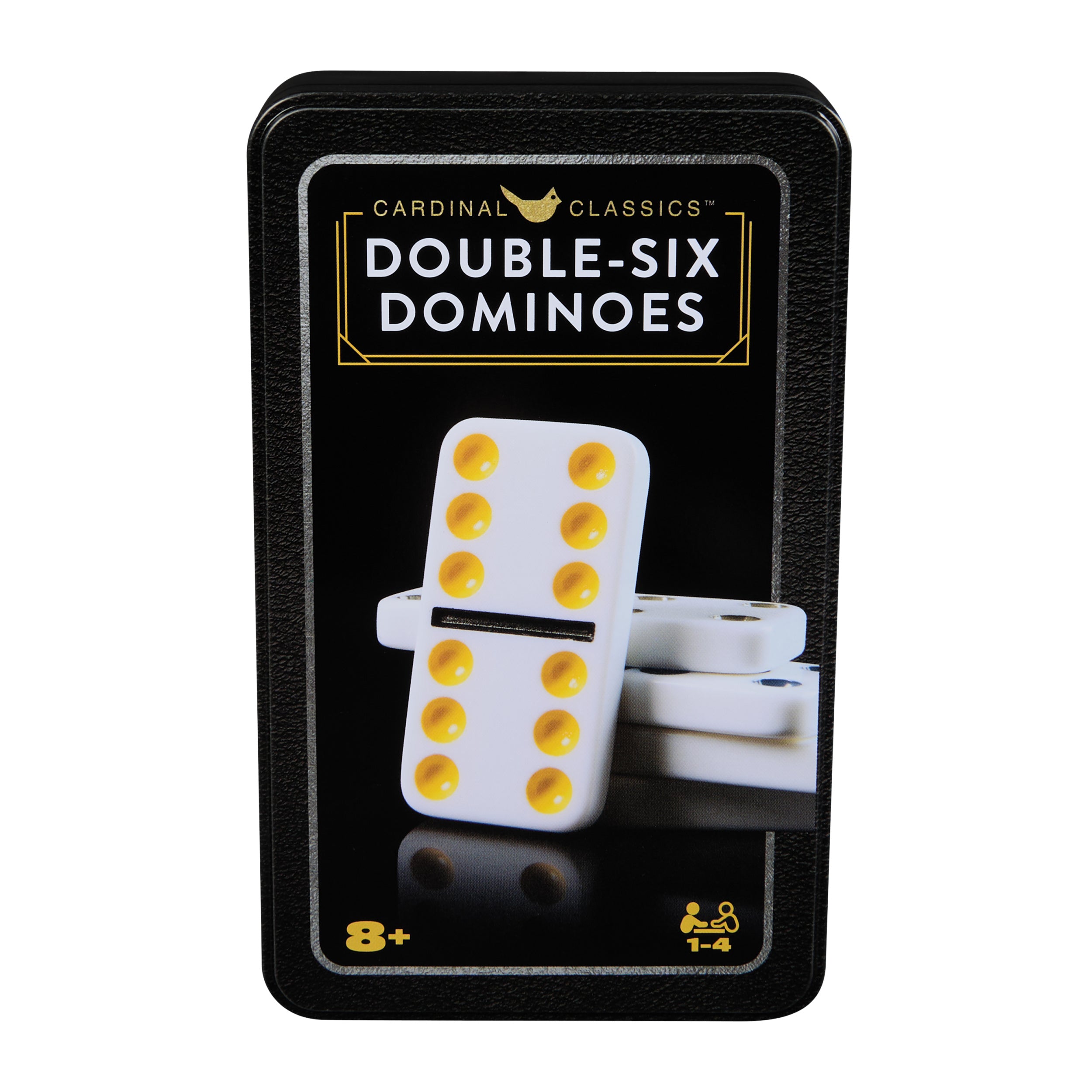 Spin Master Games, Cardinal Classics, Double Six Dominoes Set in Storage Tin, for Families and Kids Ages 8 and up