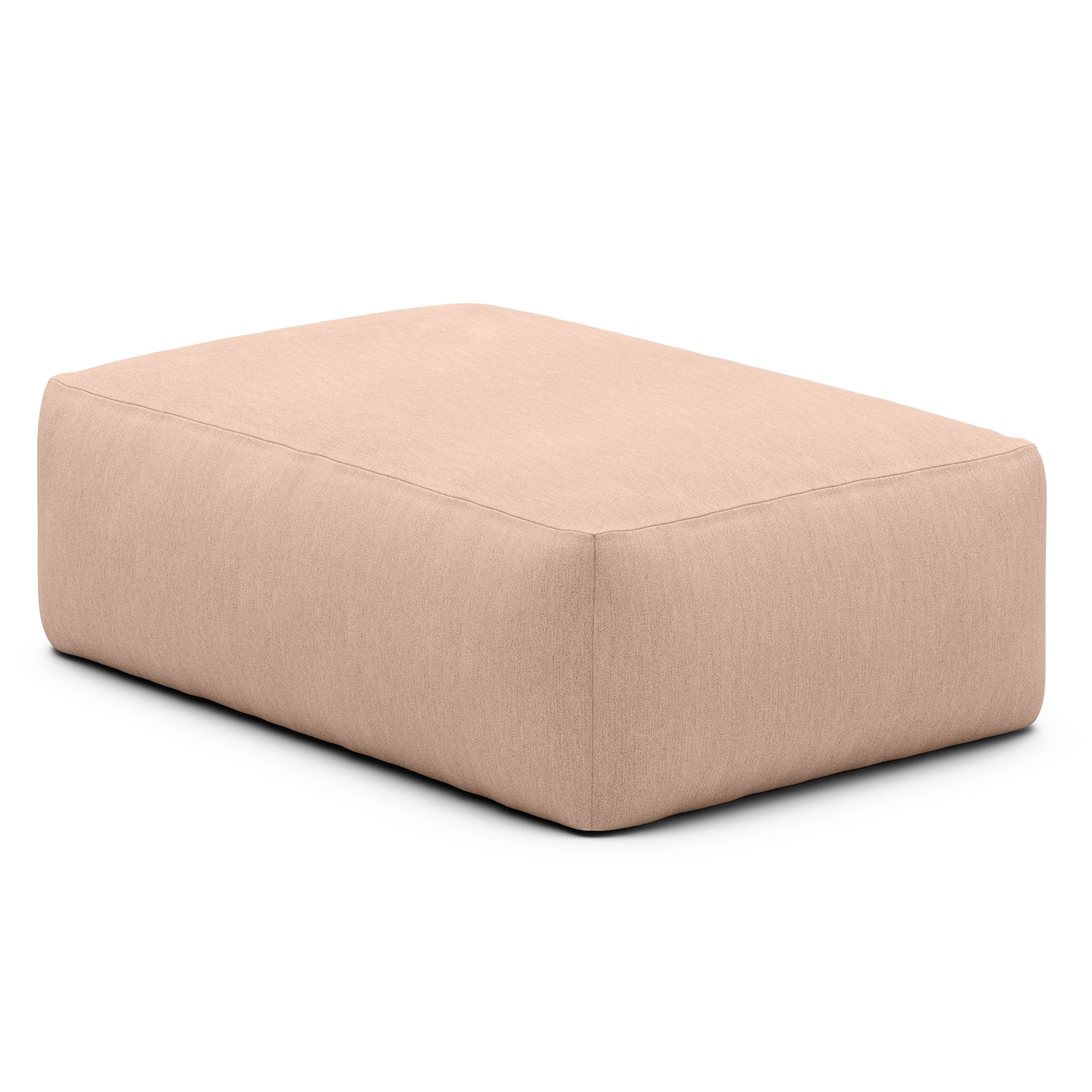 Jaxx Tybee Large Outdoor Ottoman (Ottoman Only) - Sunbrella - Sunbrella Petal