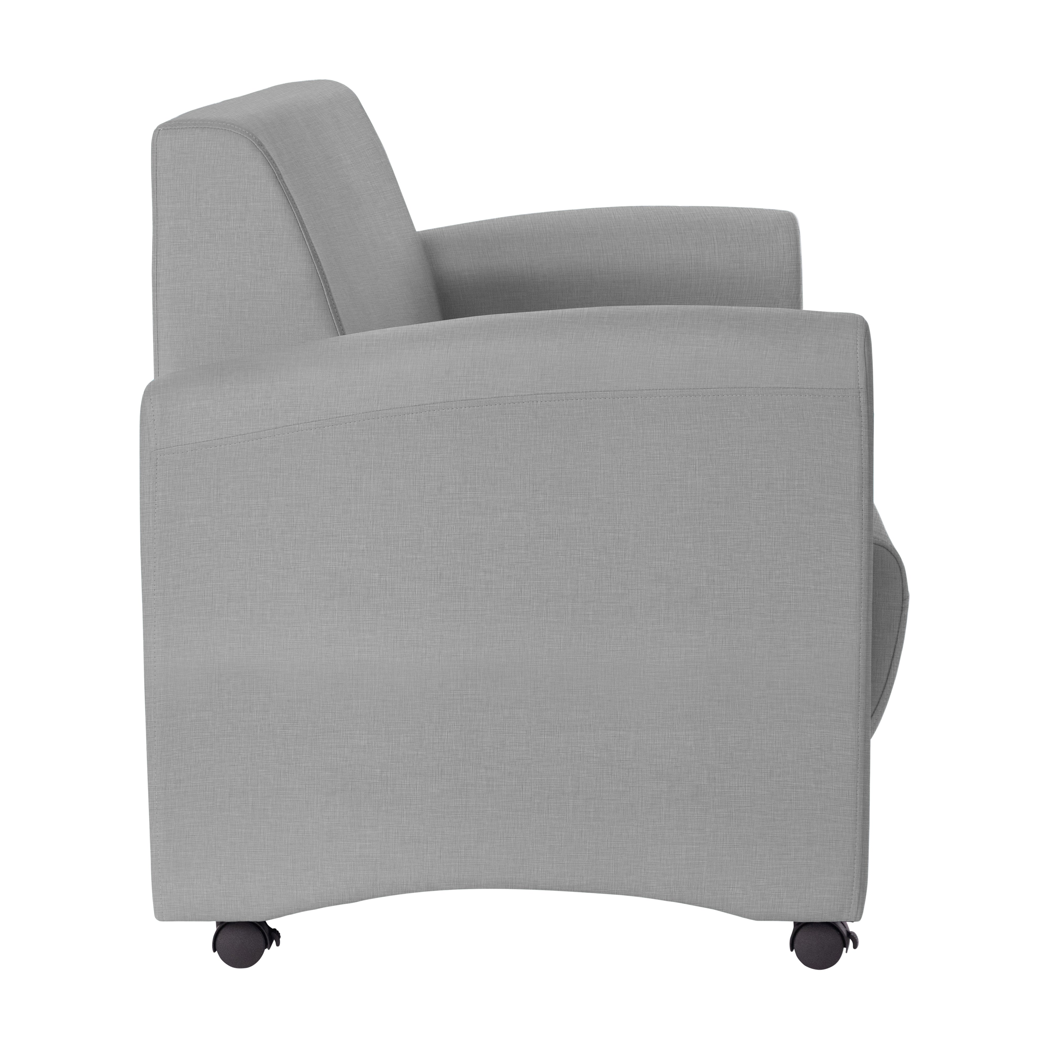 Pro Series Upholstered Mobile Common Area Sofa - Slate Gray Crosshatch