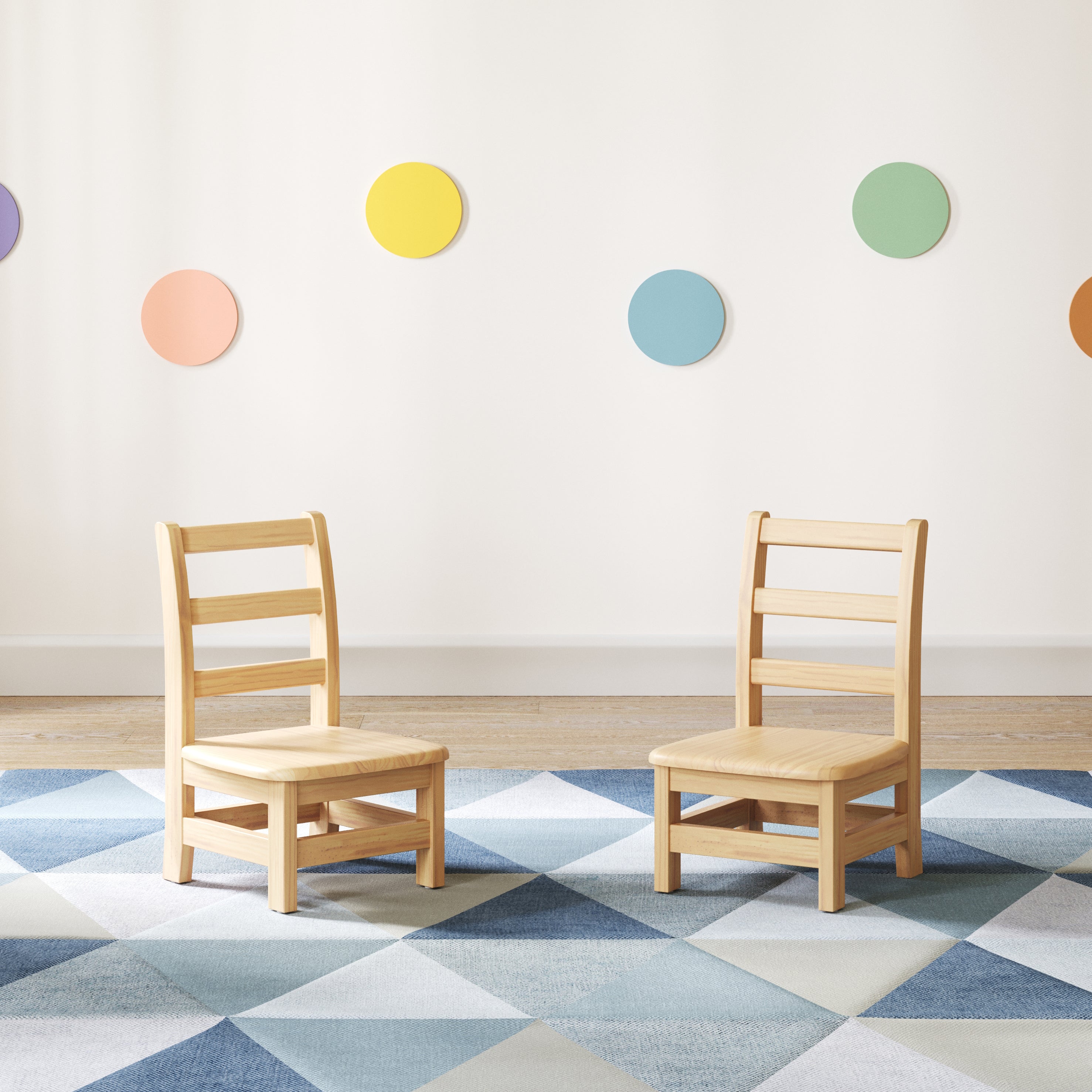 Little Innovator Hardwood Ladder Back Chairs, 8"