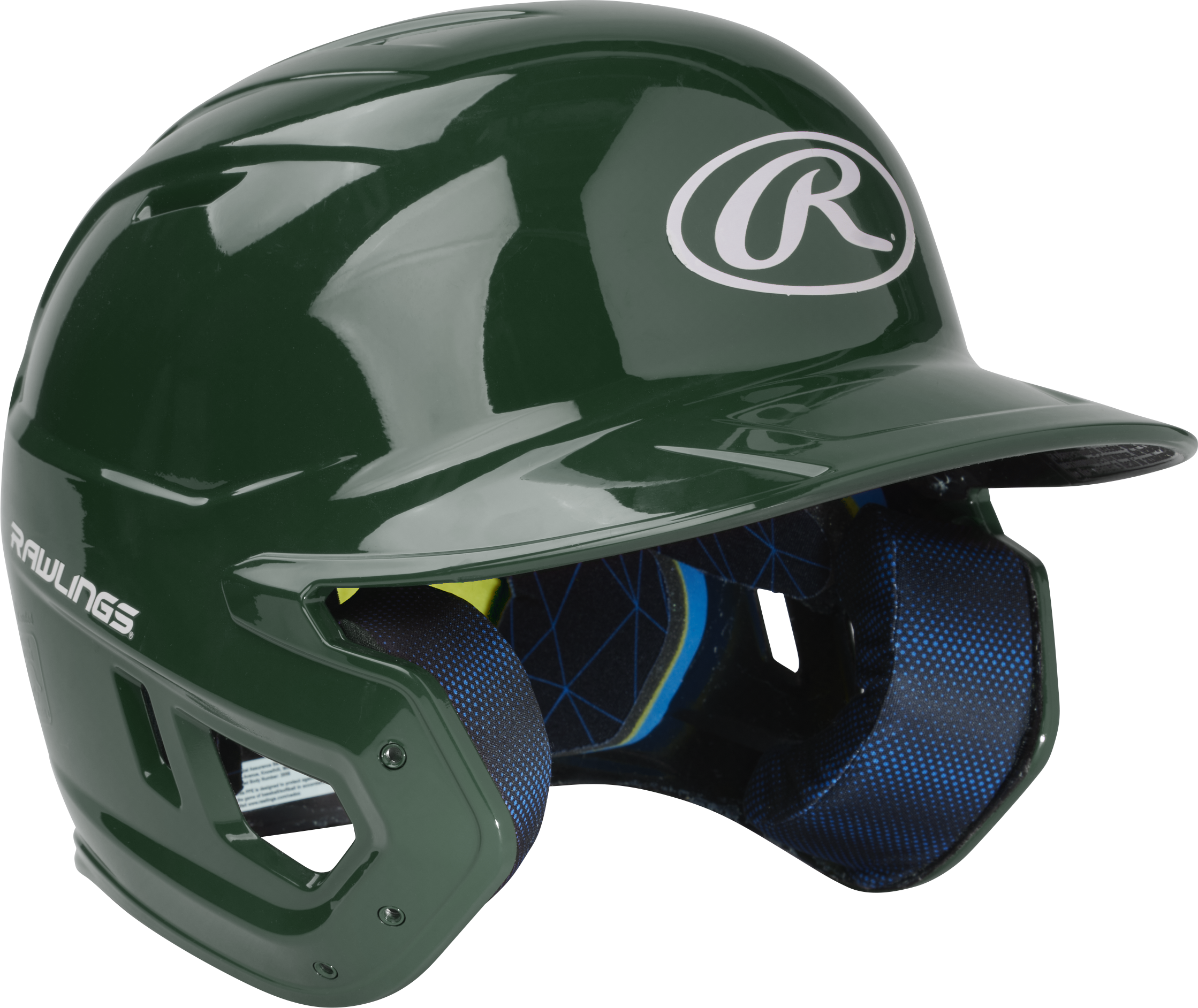 Rawlings Mach Gloss Senior Baseball Helmet - Dark Green