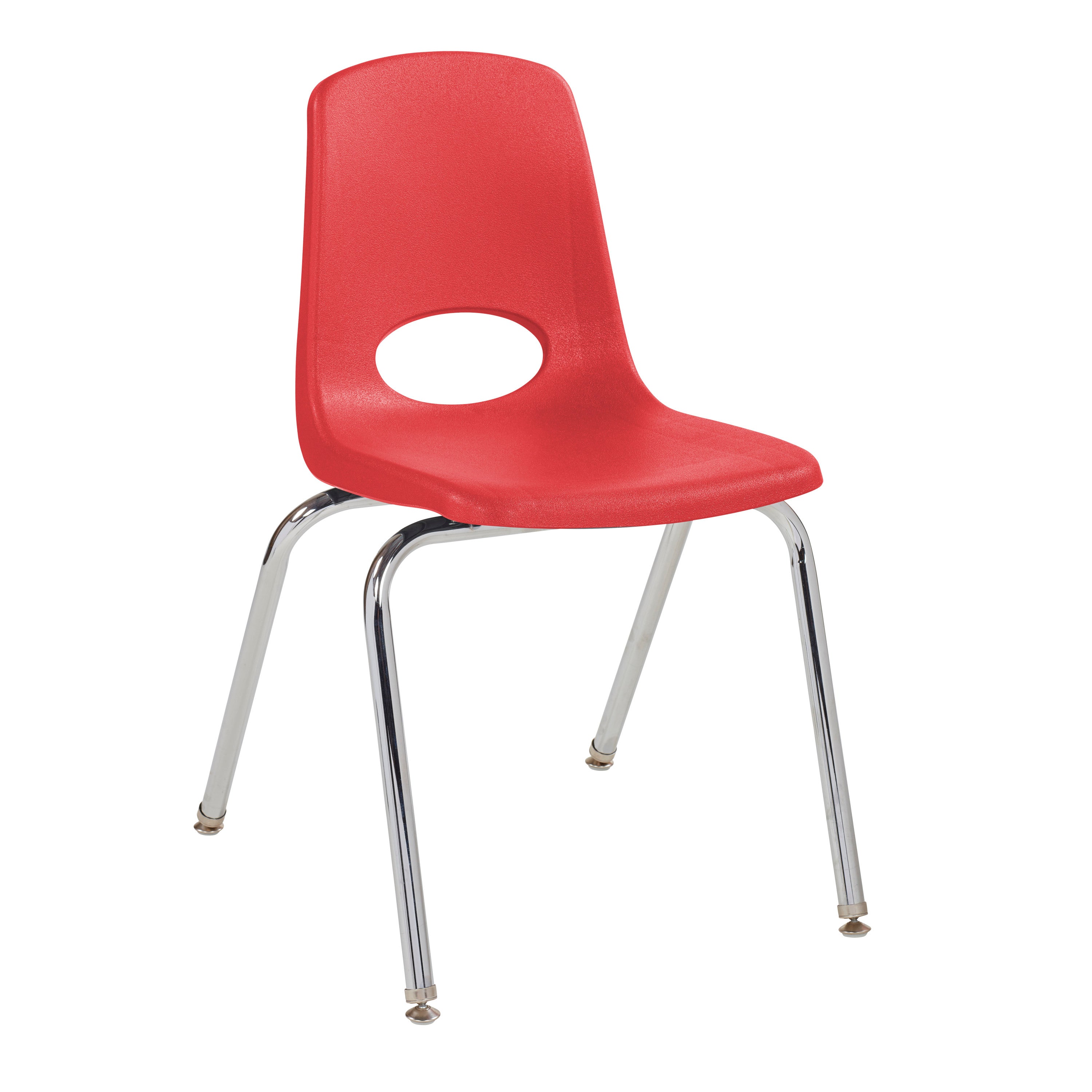 18" Stack Chair with Swivel Glides - Red
