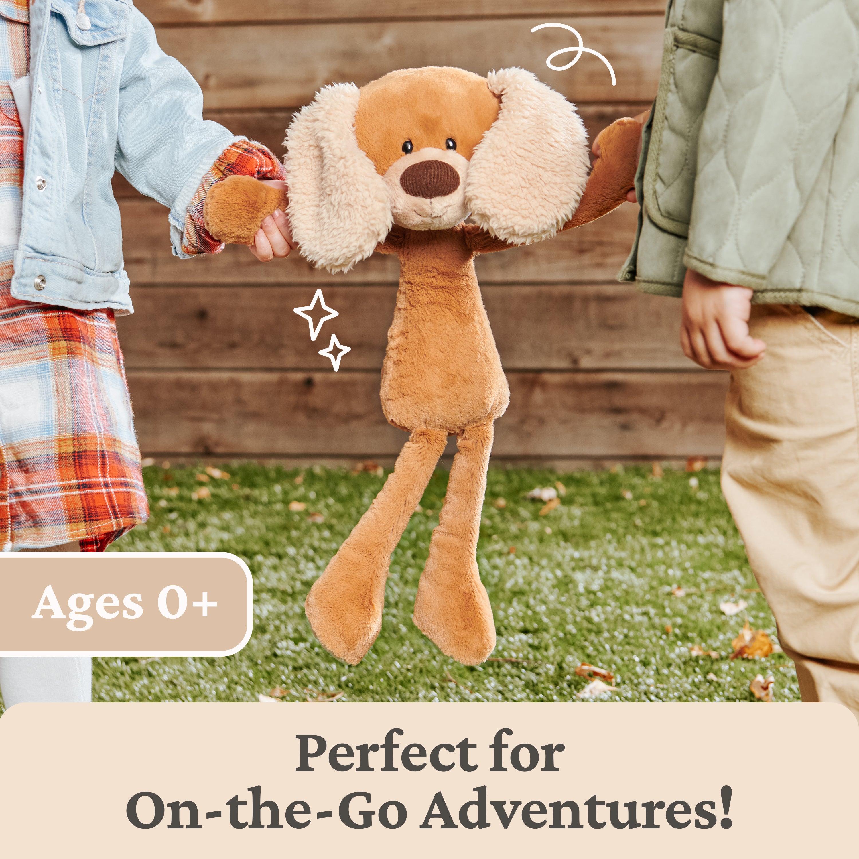 GUND Take-Along Friends, Masi Puppy Dog Plush Stuffed Animal for Ages 1 and Up, Brown/Cream, 15"