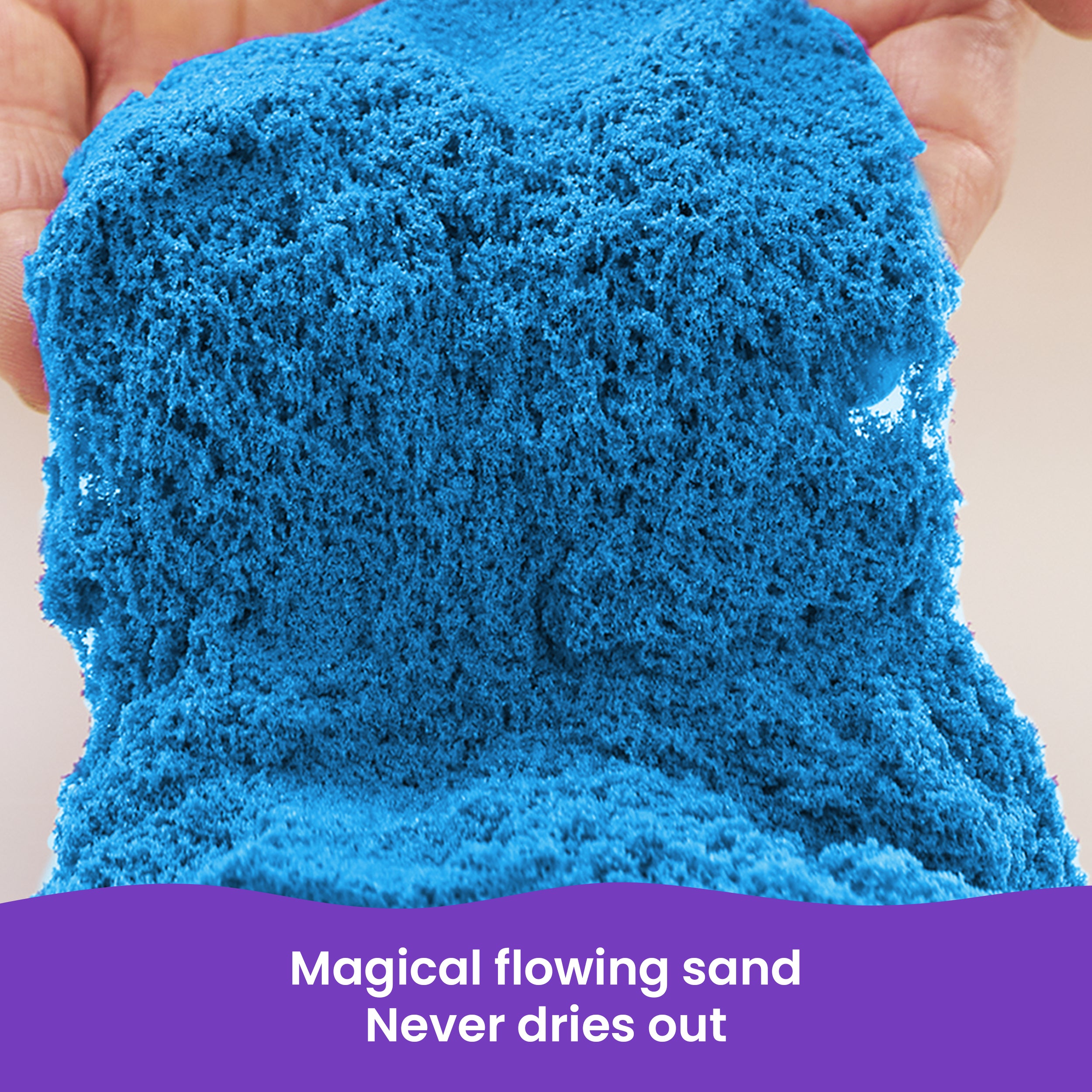 Kinetic Sand, 2lbs Blue Play Sand, Moldable Sensory Toys for Kids, Resealable Bag Packaging May Vary, for Ages 3 and up