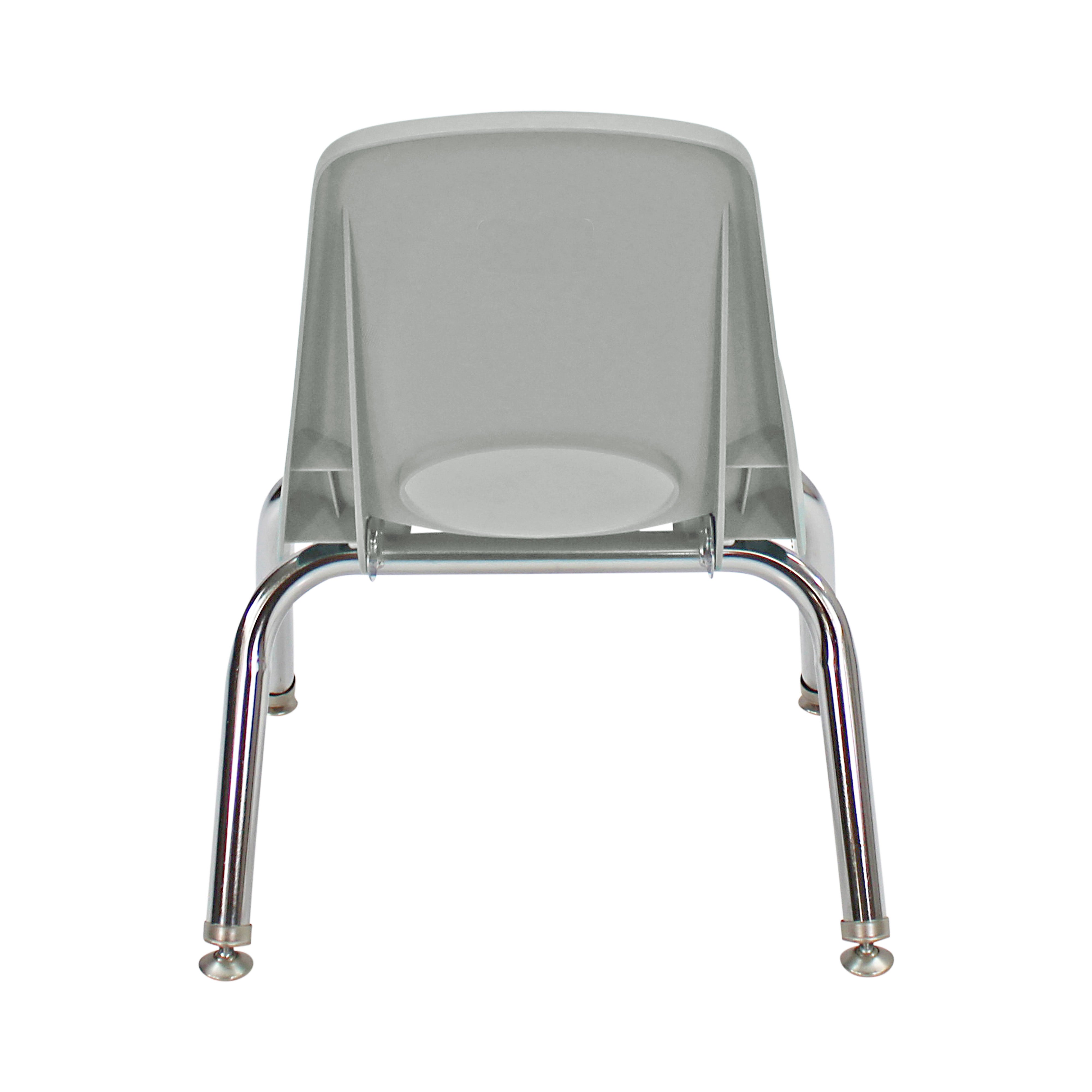 10" Stack Chair with Swivel Glides - Light Gray