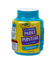 Crayola Washable Paint - Turquoise (2oz), Kids Paint, Great for Arts & Crafts, Resealable, Classroom Paint, Nontoxic, Ages 3+