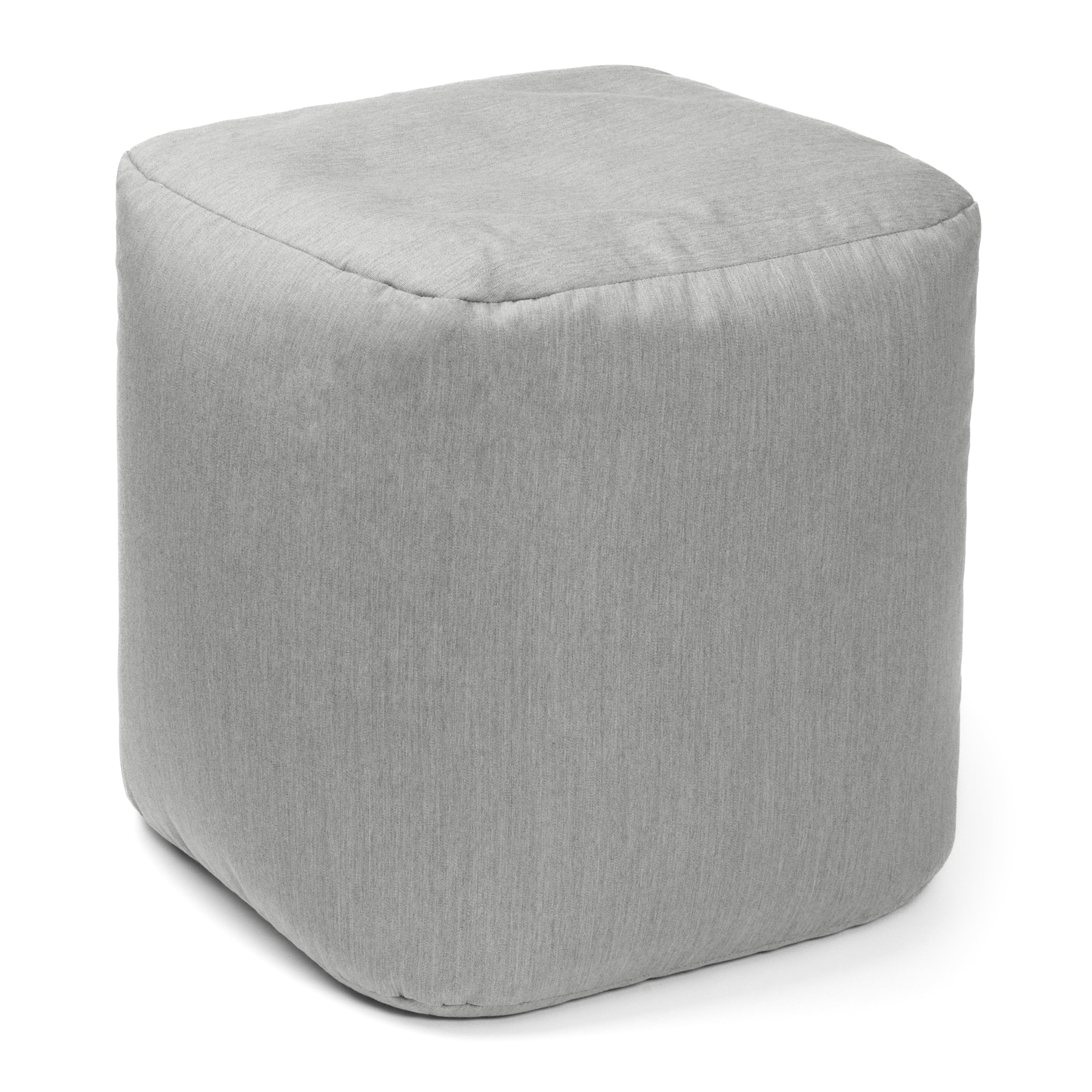 Jaxx Luckie Outdoor Patio Bean Bag Ottoman, Granite