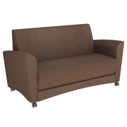 Pro Series Rustic Upholstered Mobile Common Area Sofa - Walnut