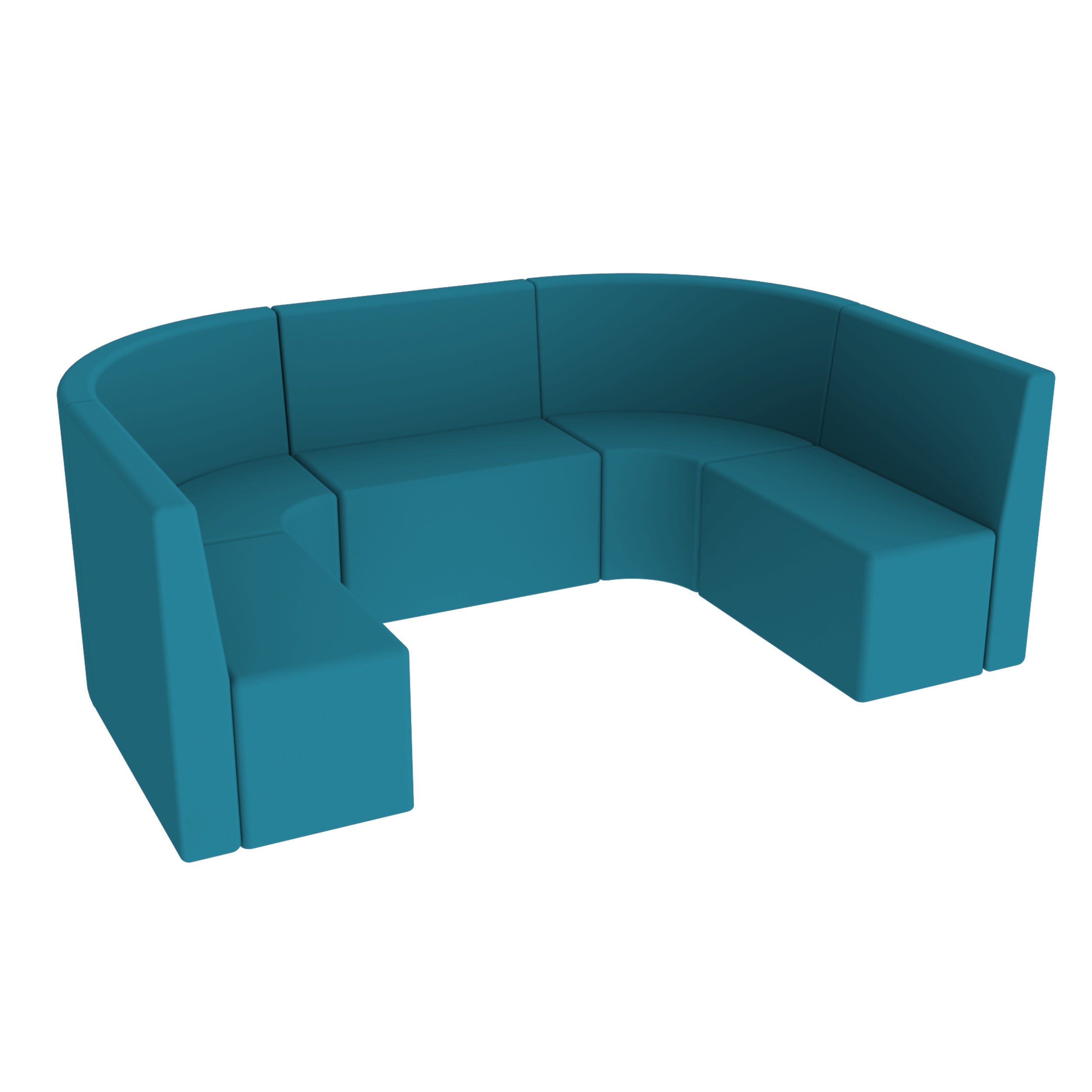 Pro Series Tallback Chairs 18" Seat Height, 5-Piece Set - Teal