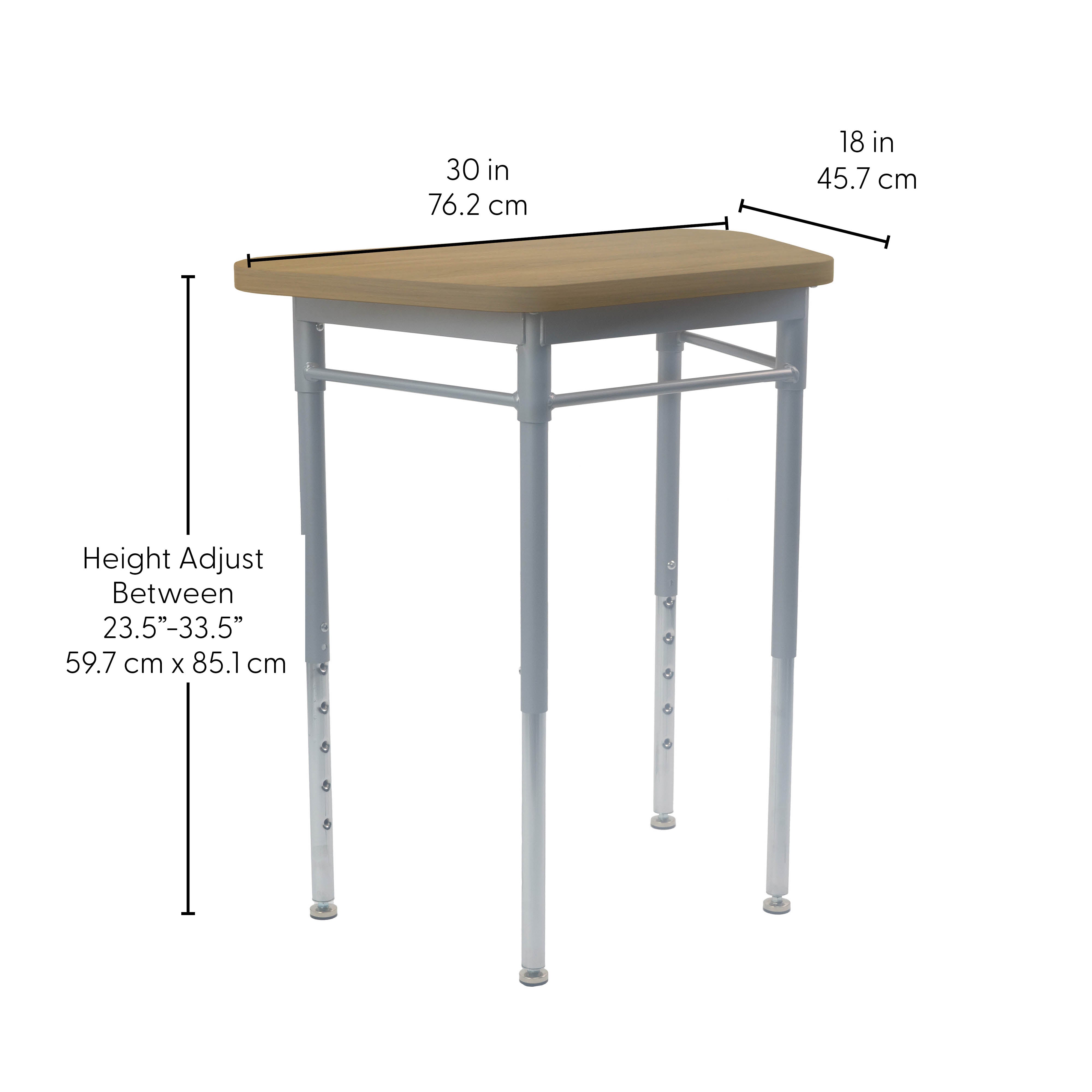 Collaborative Trap Desk - Pasadena Oak/Silver