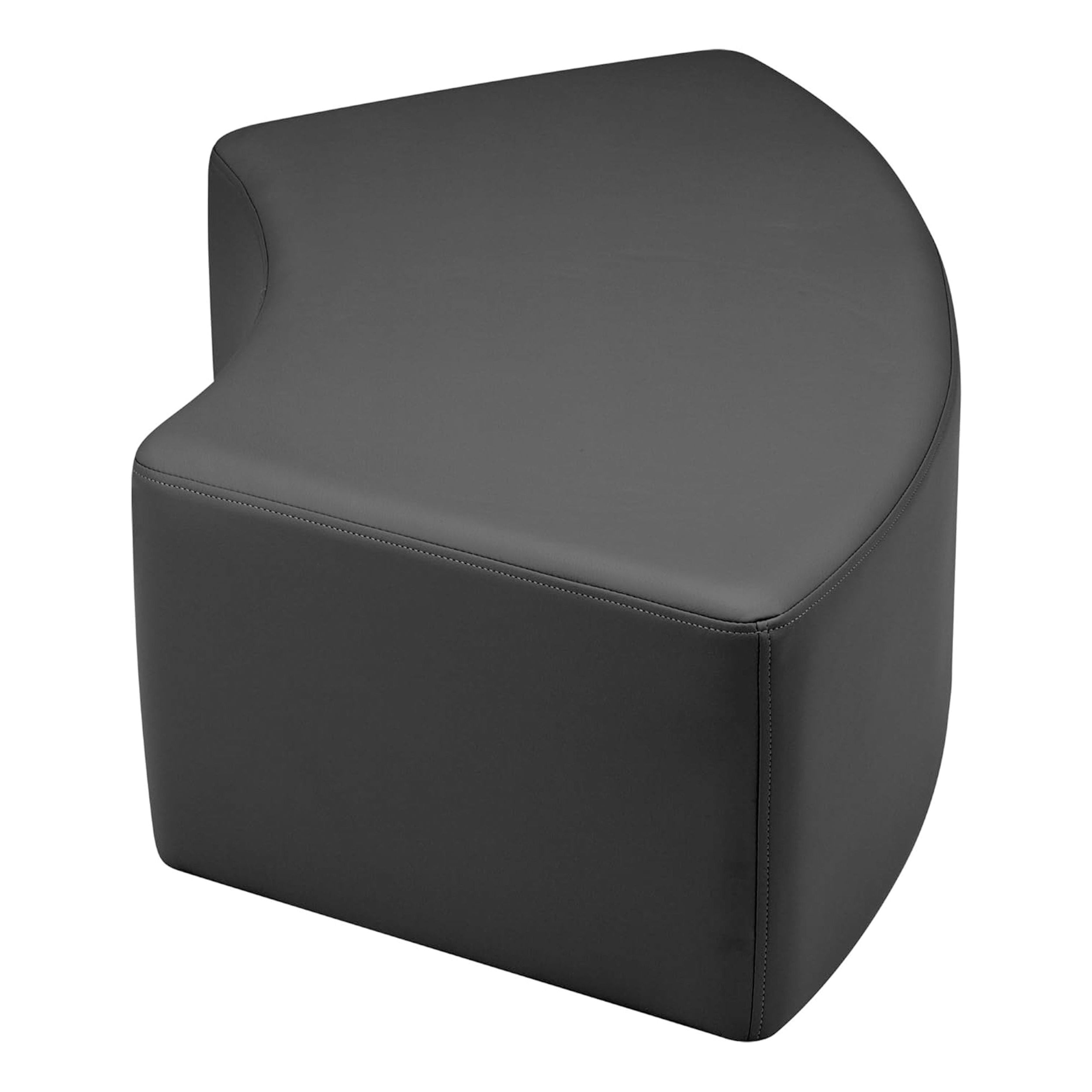 Pro Series Upholstered S Curve Ottoman 12" Height - Black