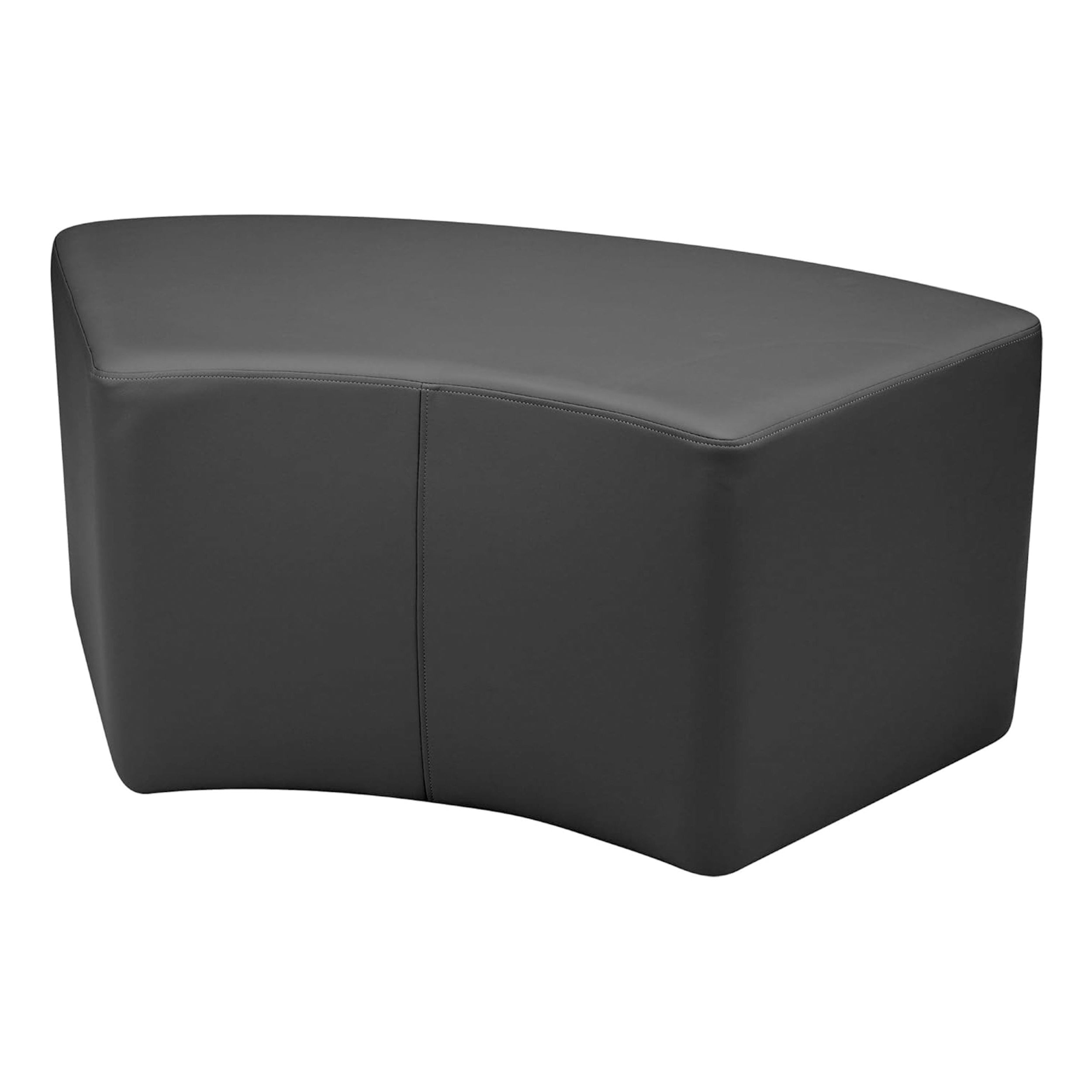 Pro Series Upholstered S Curve Ottoman 18" Height, 6-Piece - Black