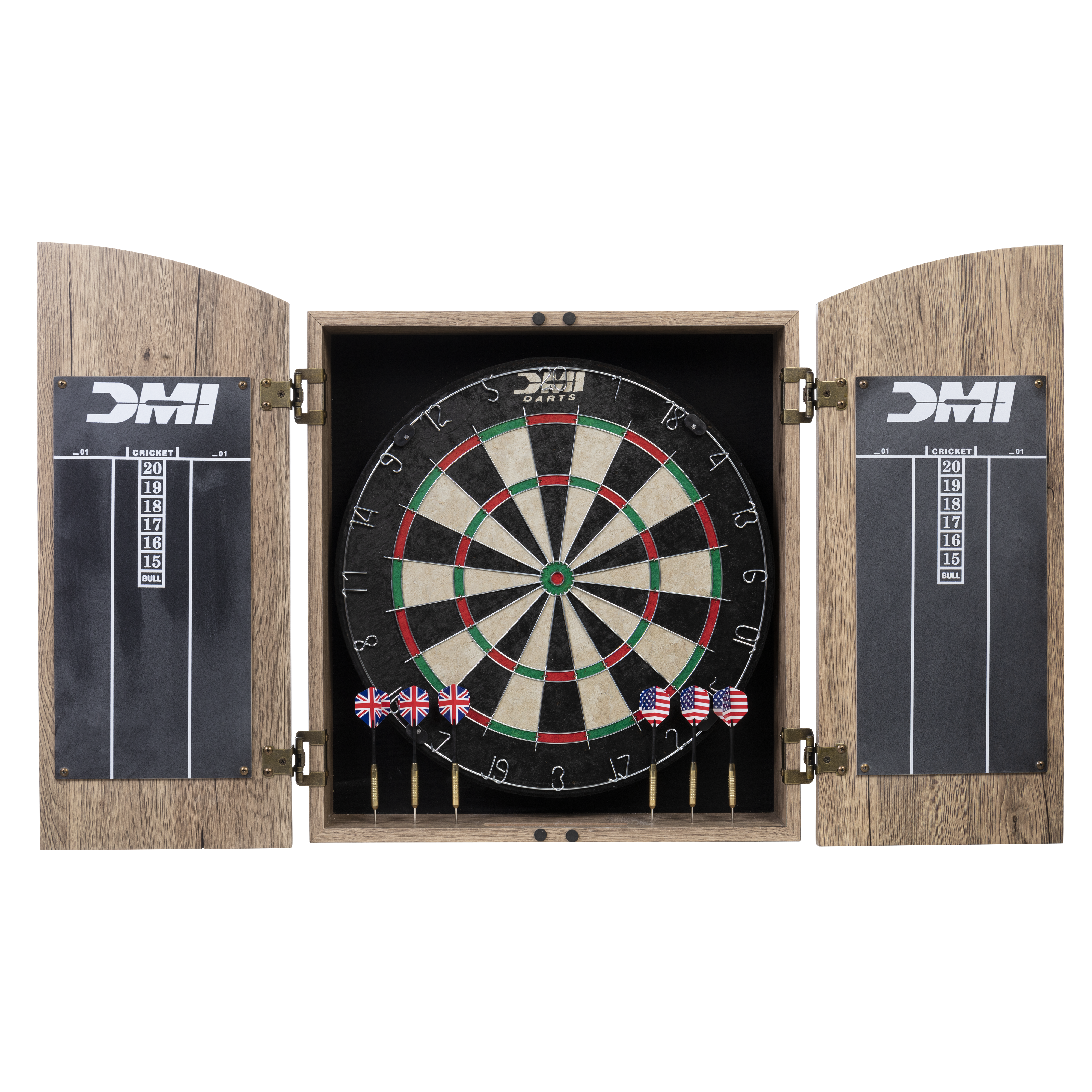 DMI Sports Dublin Bristle Dartboard Cabinet Set