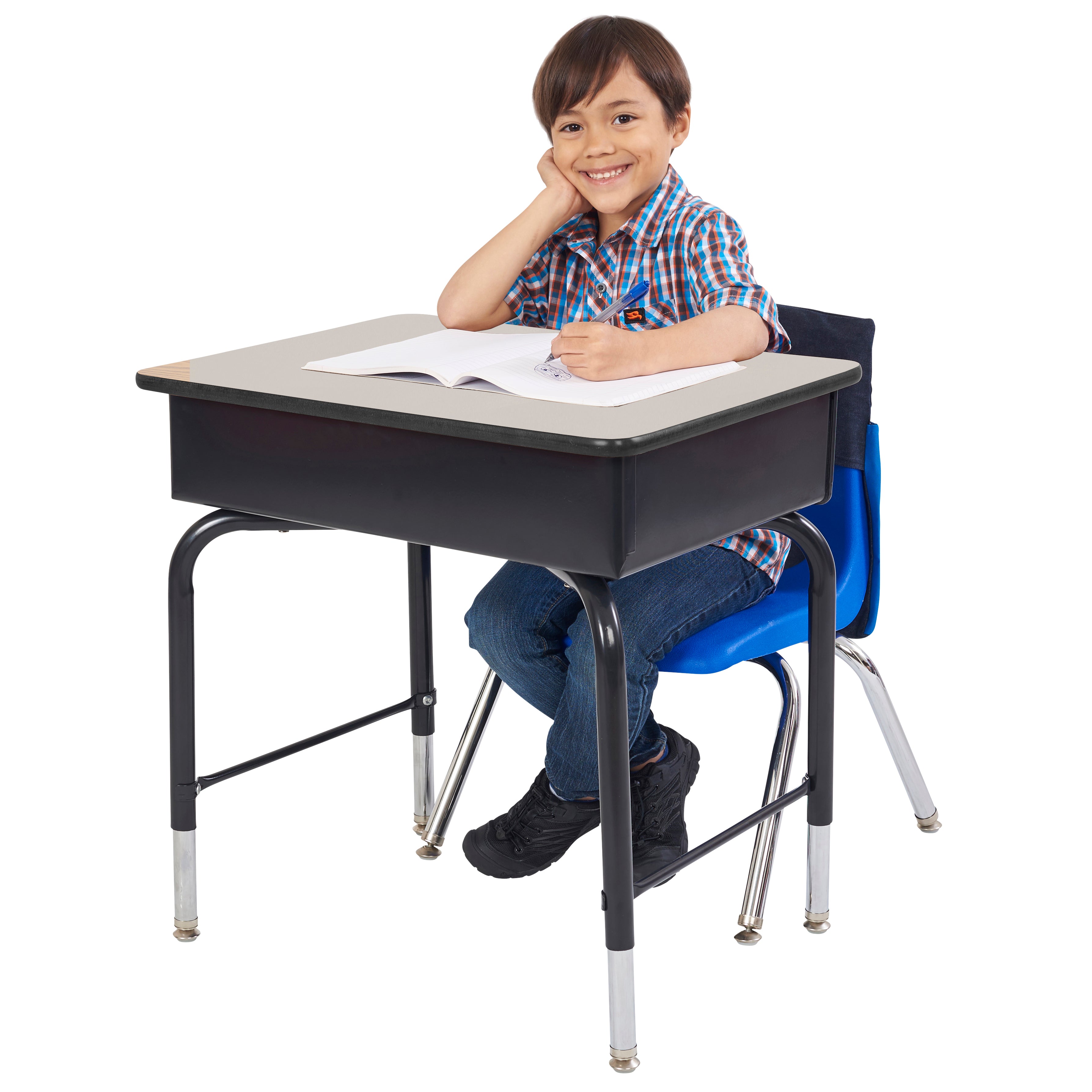 12" Stack Chair with Swivel Glides - Blue