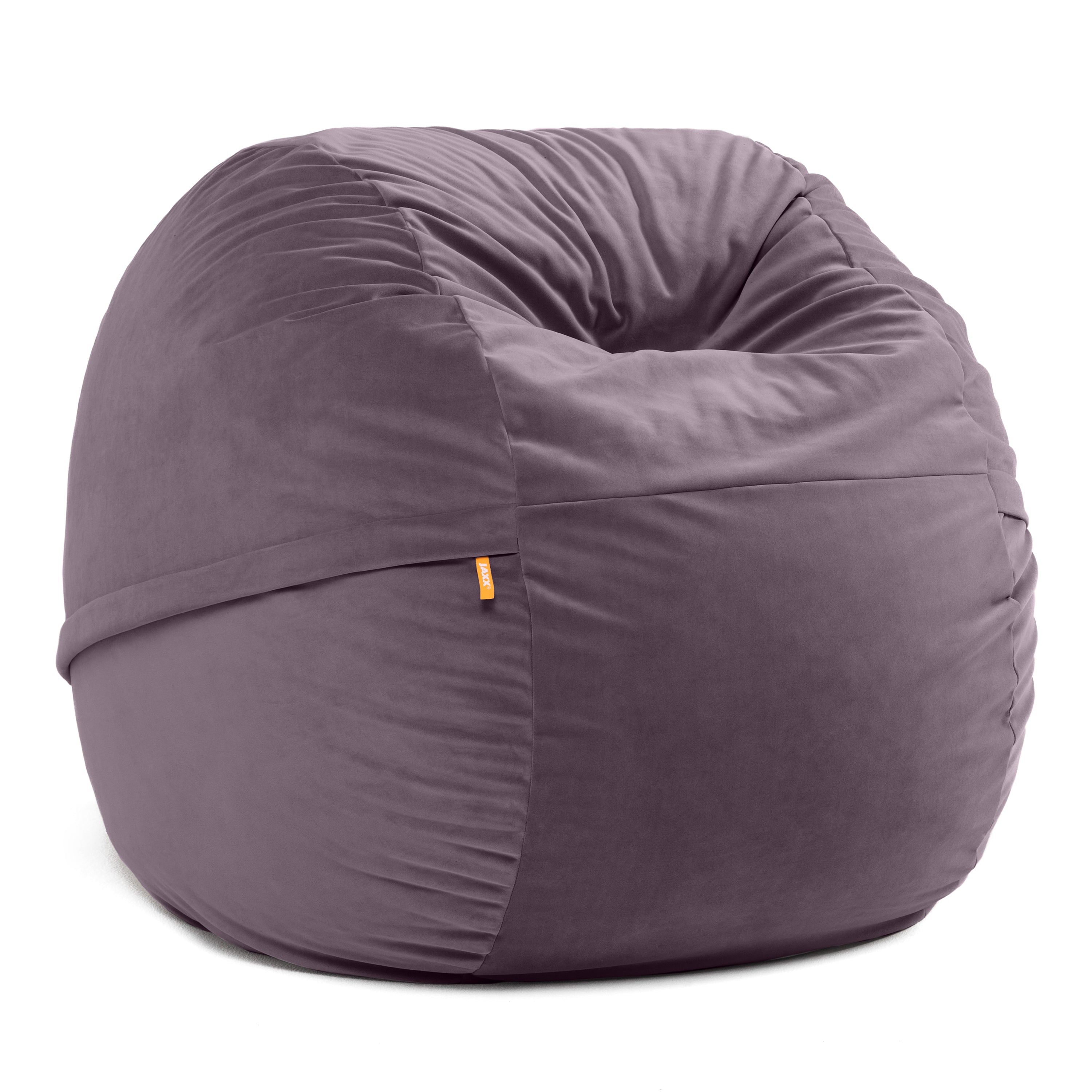 Jaxx 4 Foot Saxx - Large Round Bean Bag Chair for Adults - Lush Velvet Black