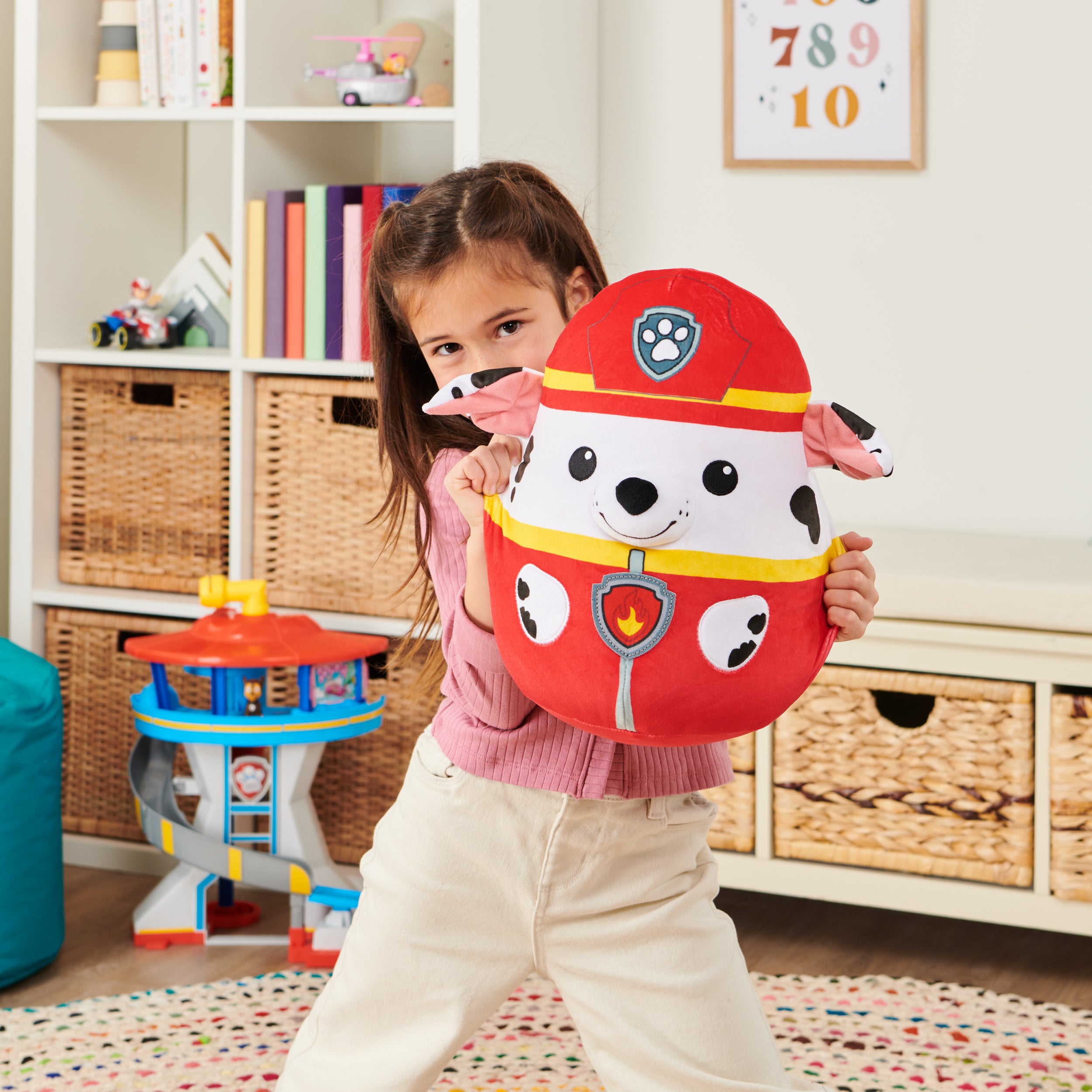 PAW Patrol Marshall Squish Plush, Official Toy from the Hit Cartoon, Squishy Stuffed Animal for Ages 1 and Up, 12”